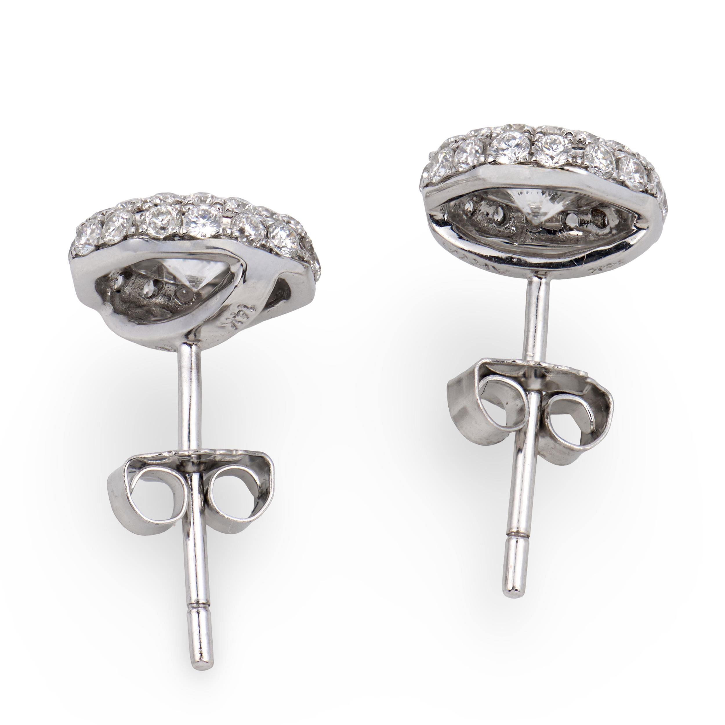 ARYA Estate 14k Diamond Halo Earrings