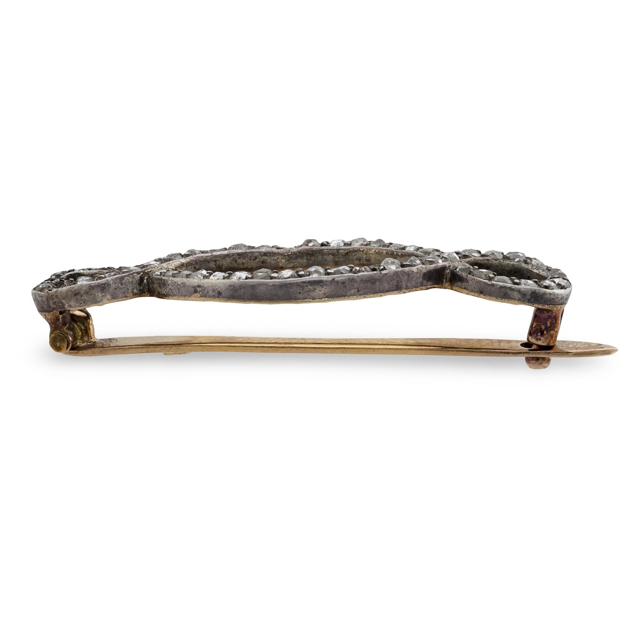 Victorian 14k Diamond Barette