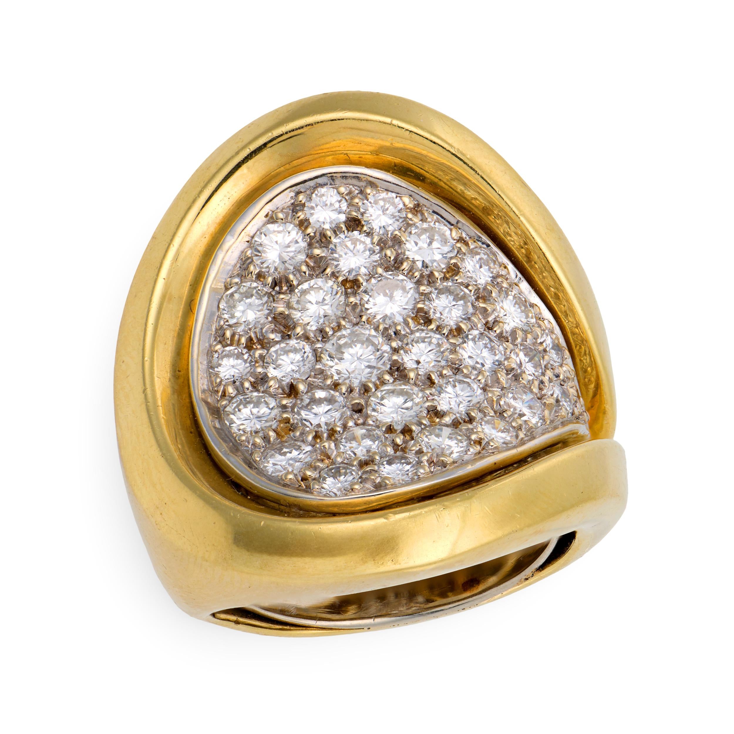 BORIS LEBEAU Estate 18k Diamond Statement Ring