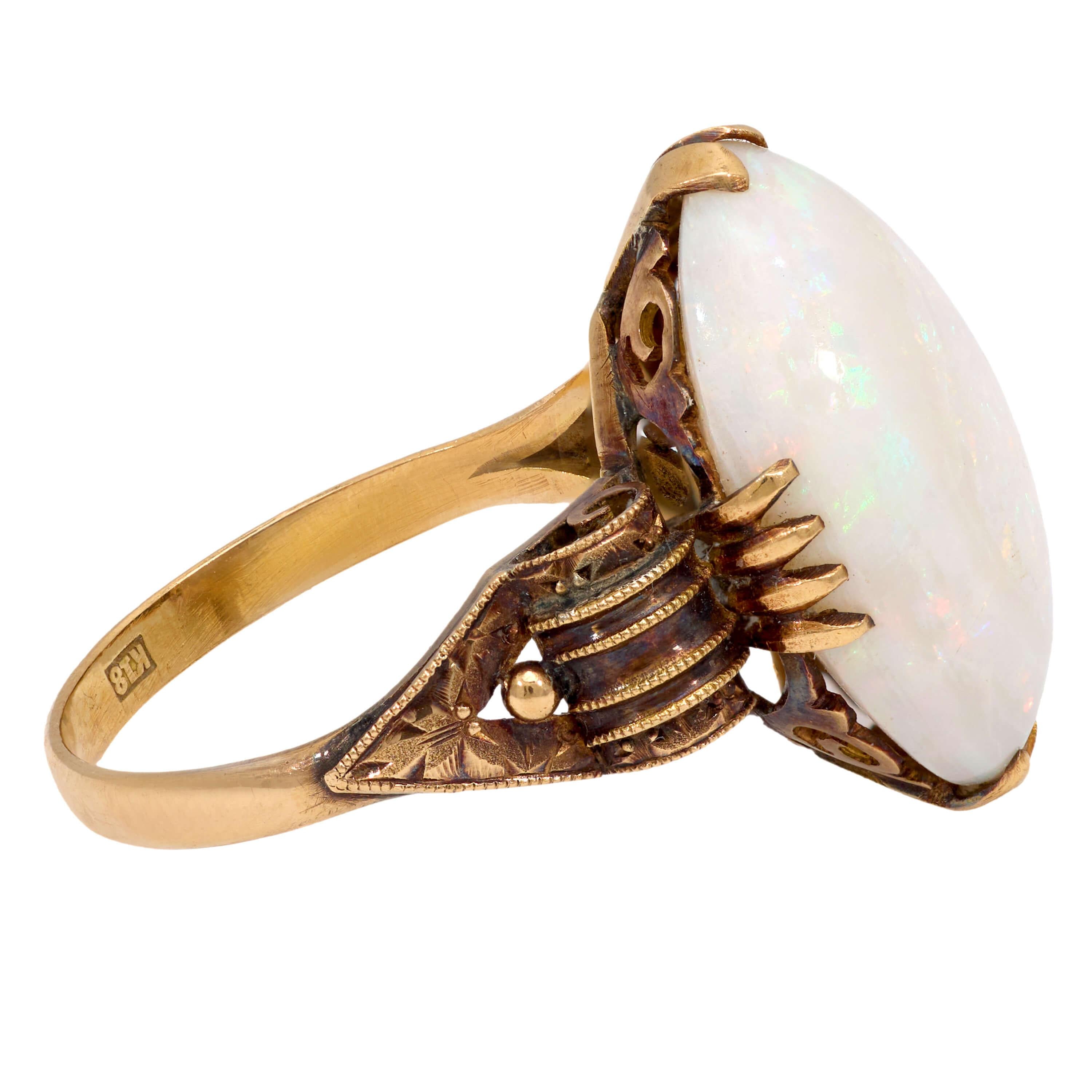 Edwardian 18k Opal Ring