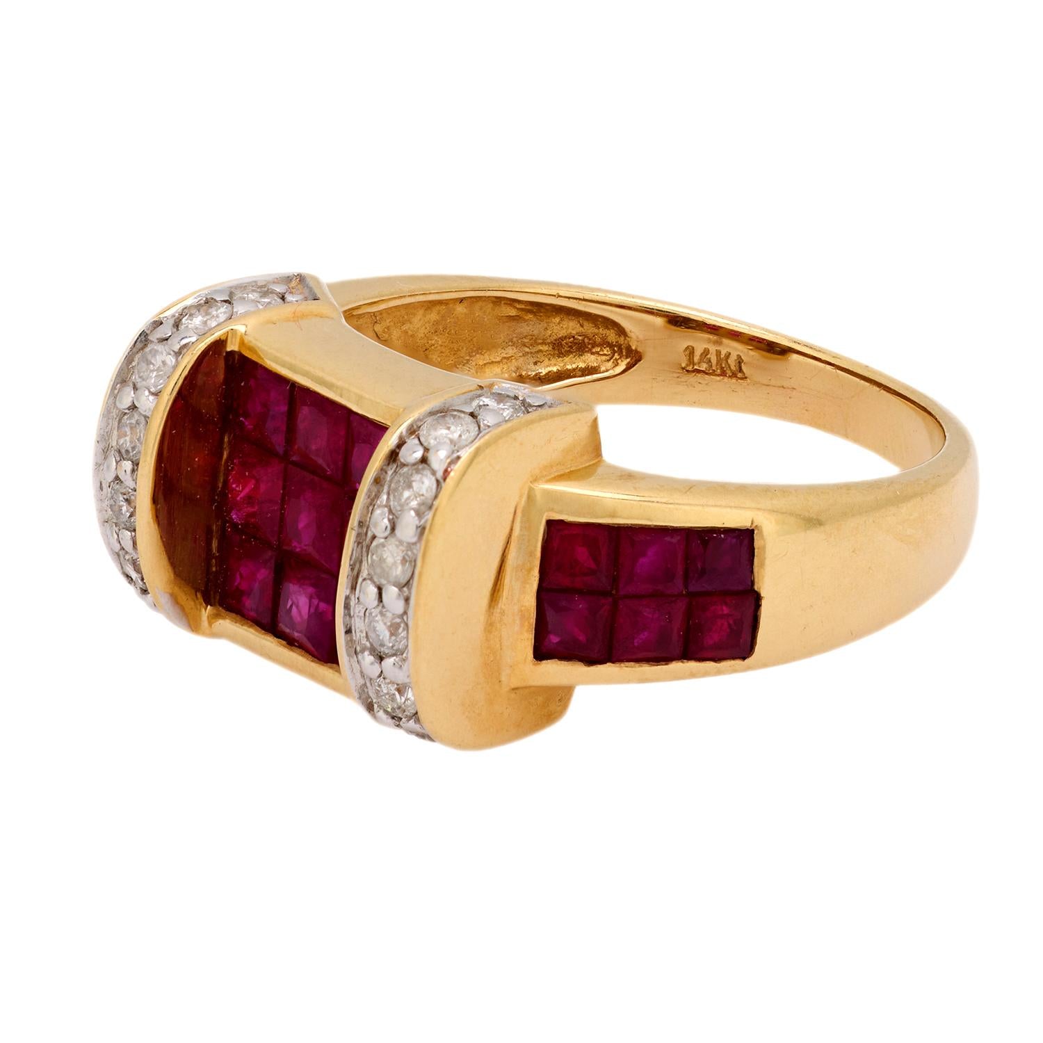 Estate 14k Ruby and Diamond Ring
