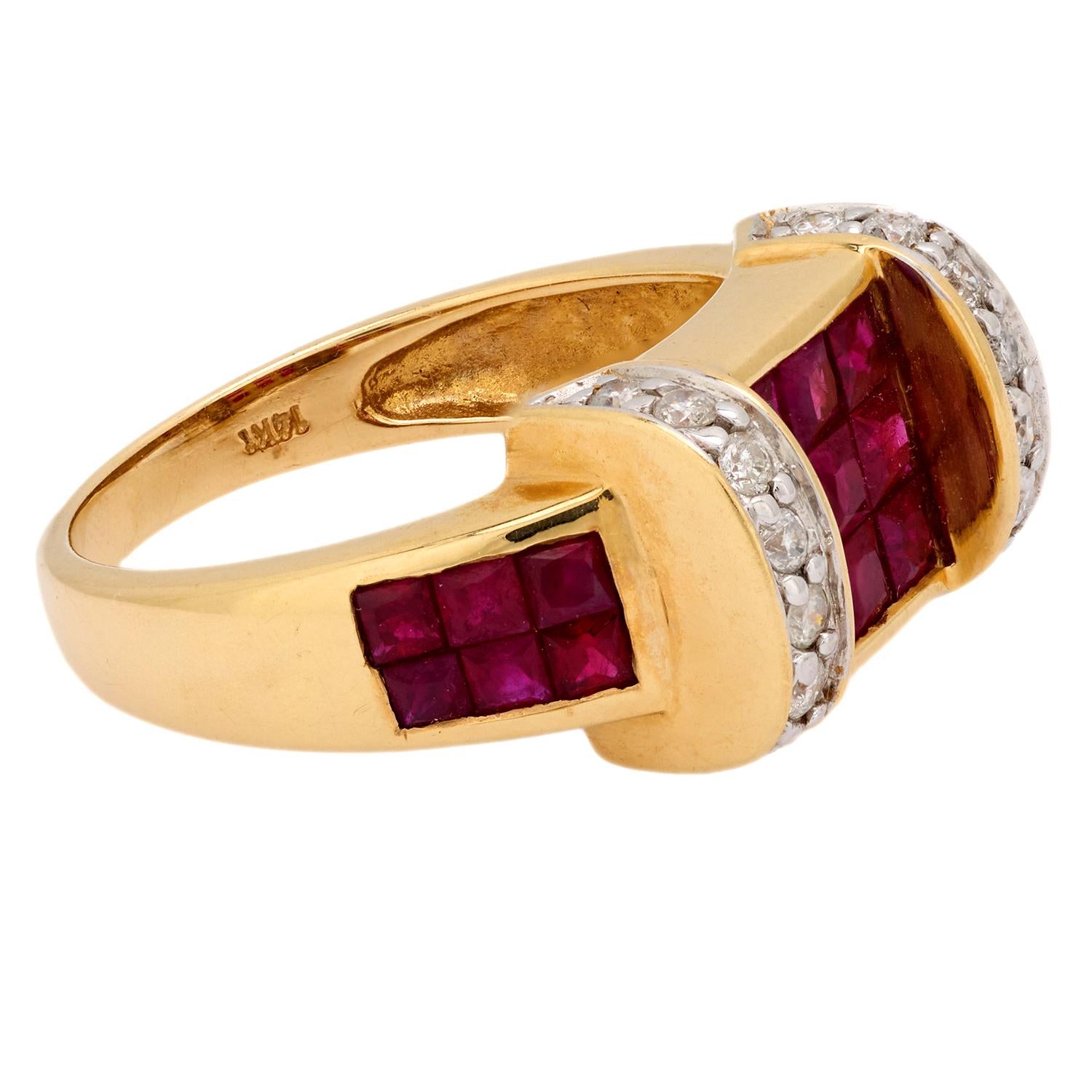 Estate 14k Ruby and Diamond Ring