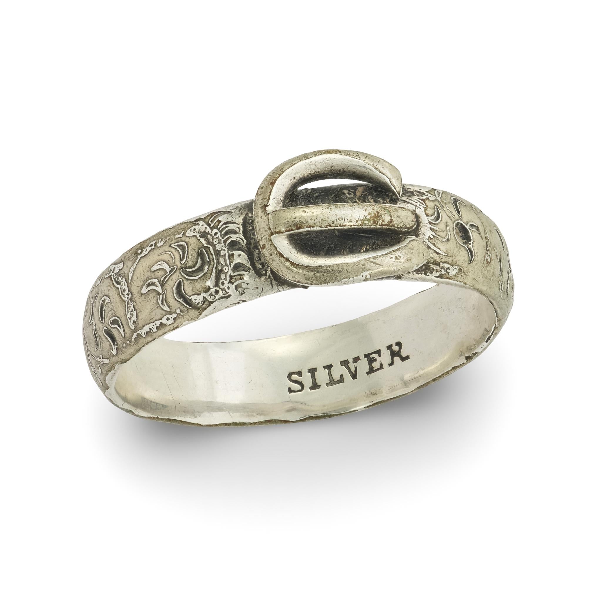 Victorian Sterling Silver Buckle Ring