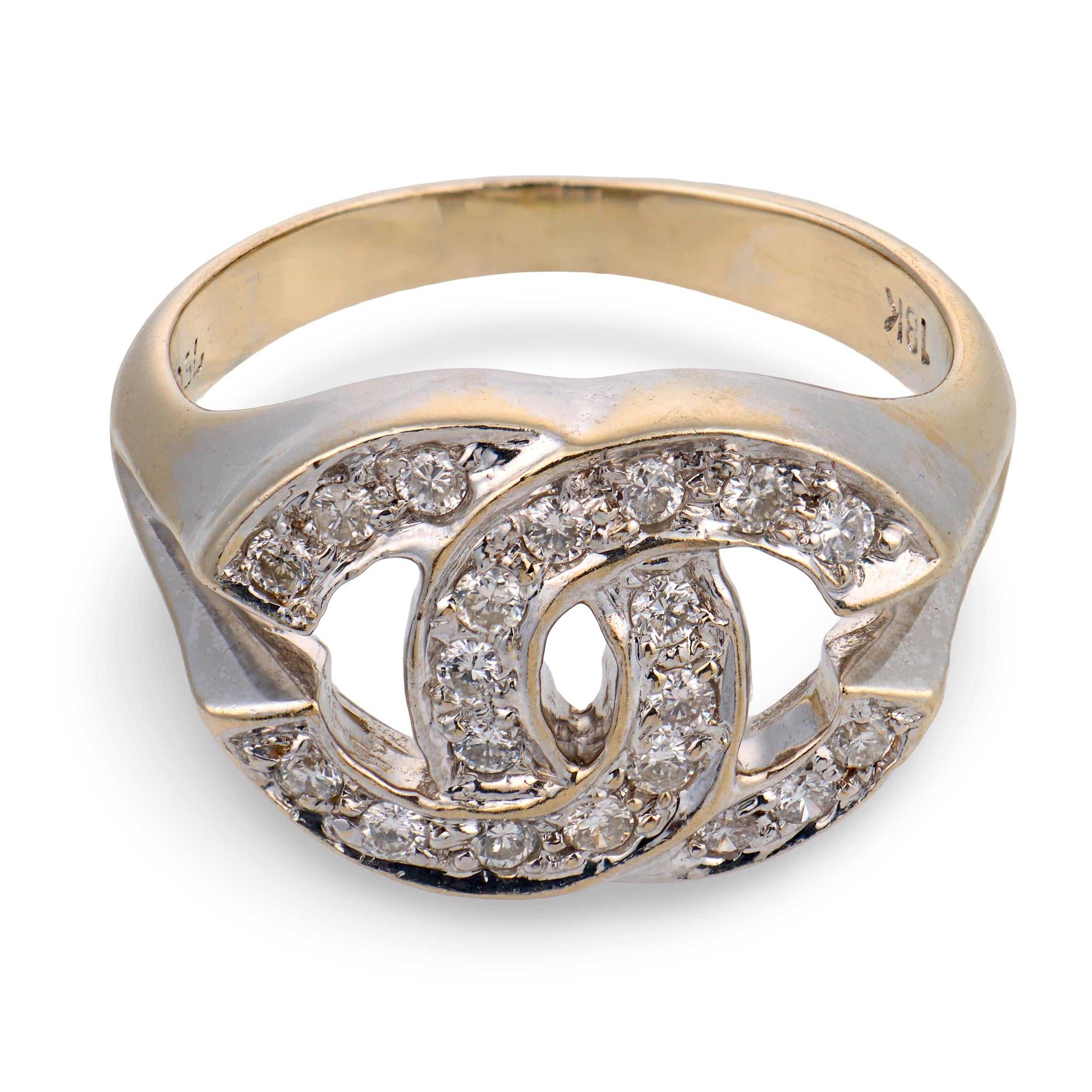 CHANEL Estate 18k Diamond Ring