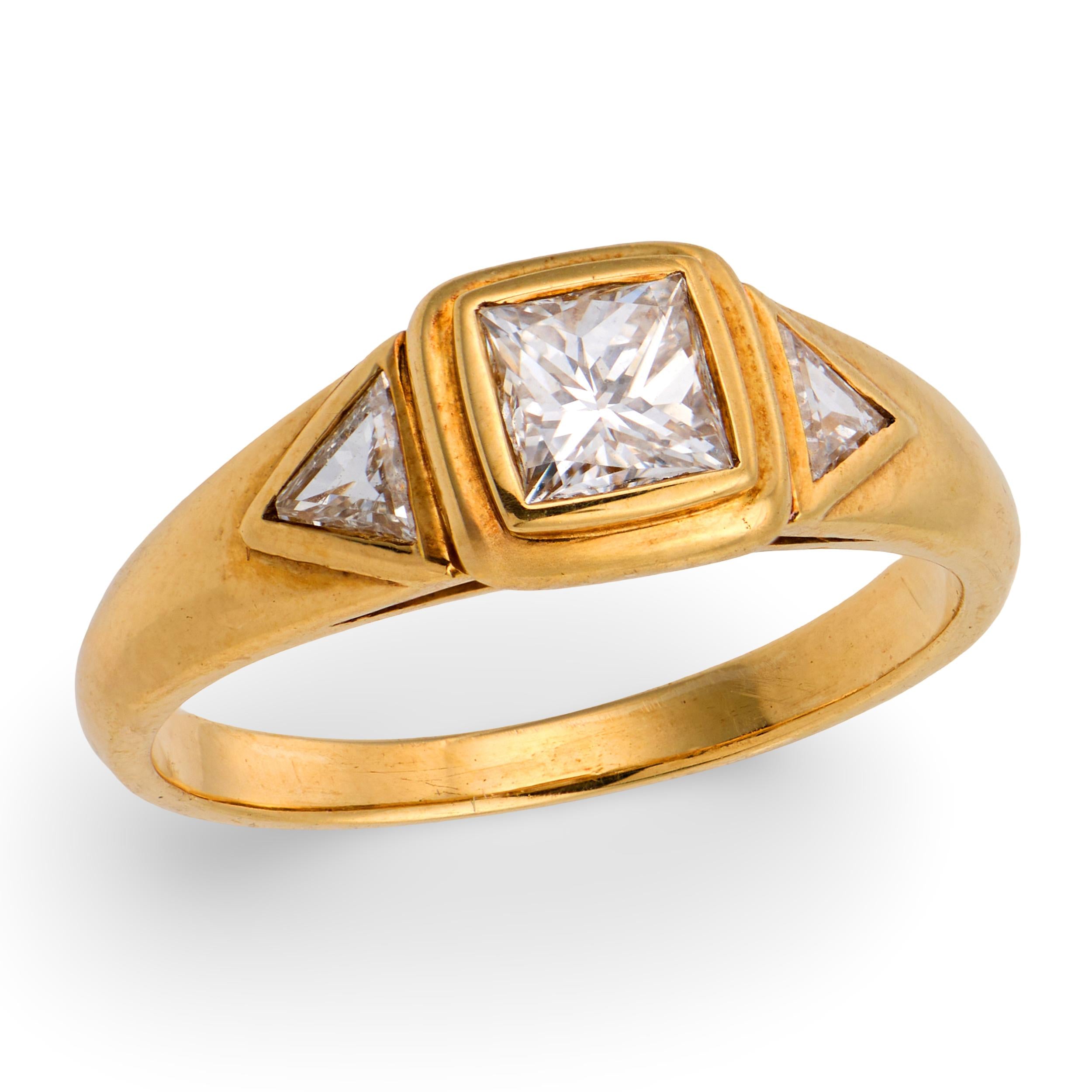 CHAUMET Estate French 18k Diamond Engagement Ring .40ct