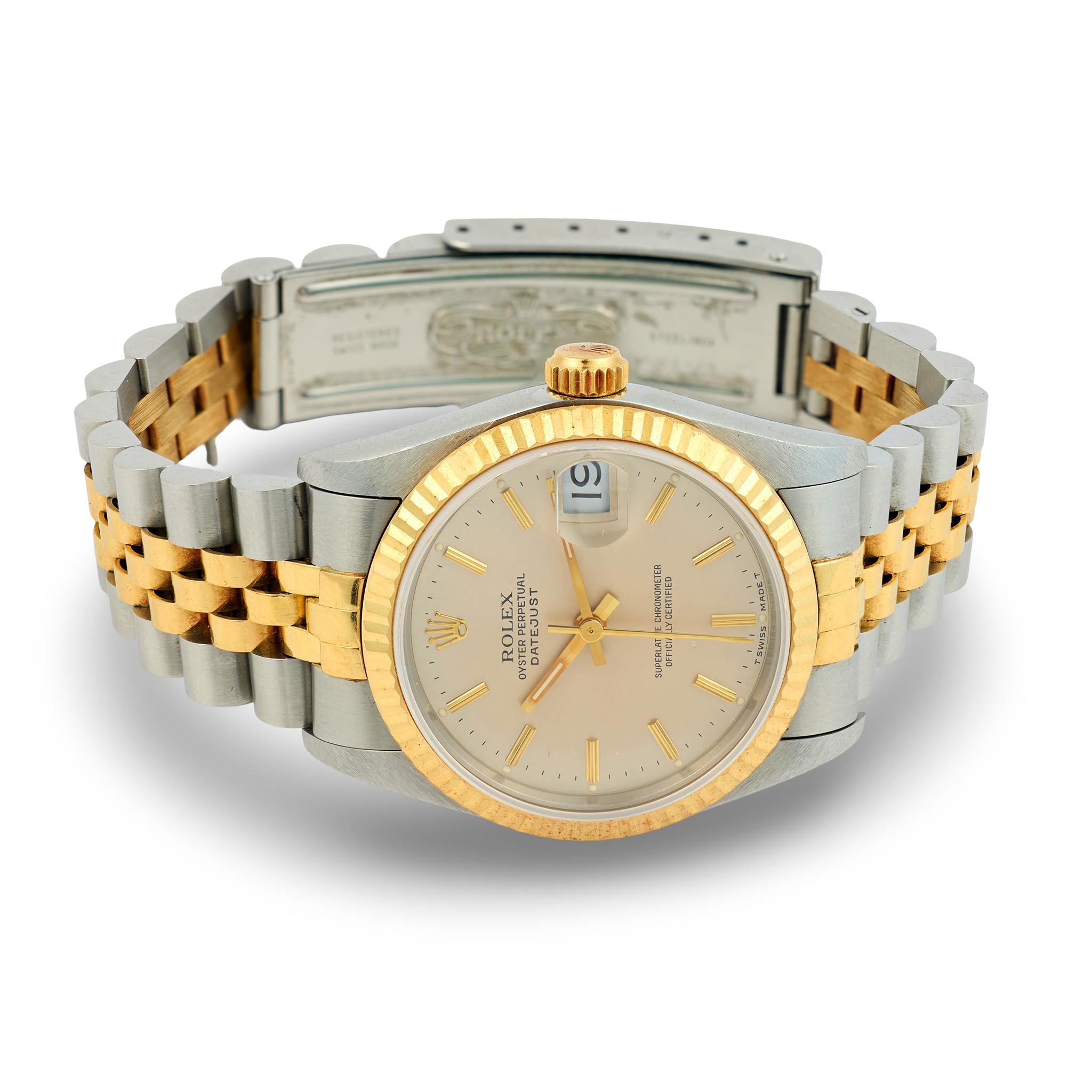 ROLEX Estate 18K/Stainless Steel Lady Datejust Wristwatch