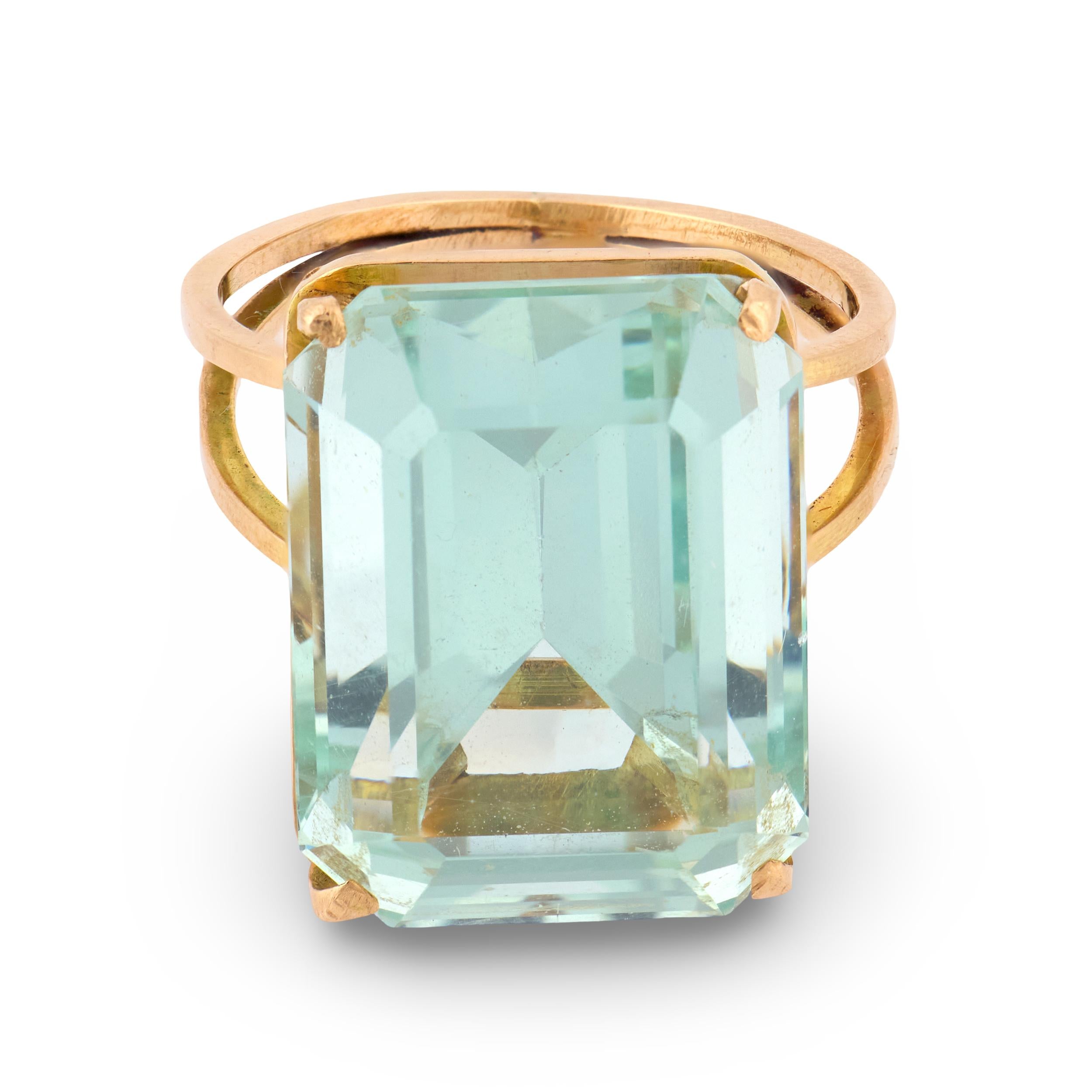 Estate 14k Aqua Ring