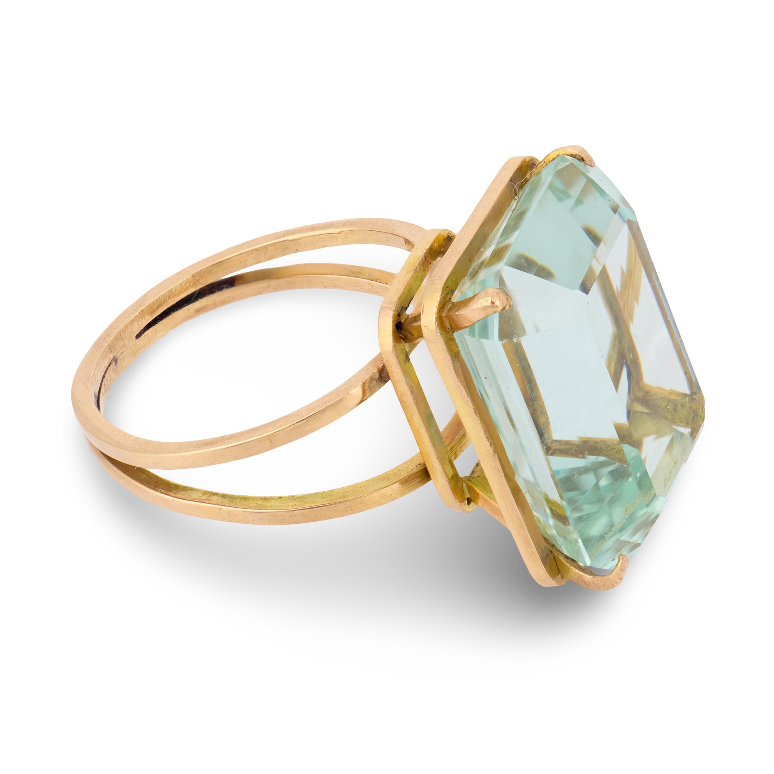 Estate 14k Aqua Ring