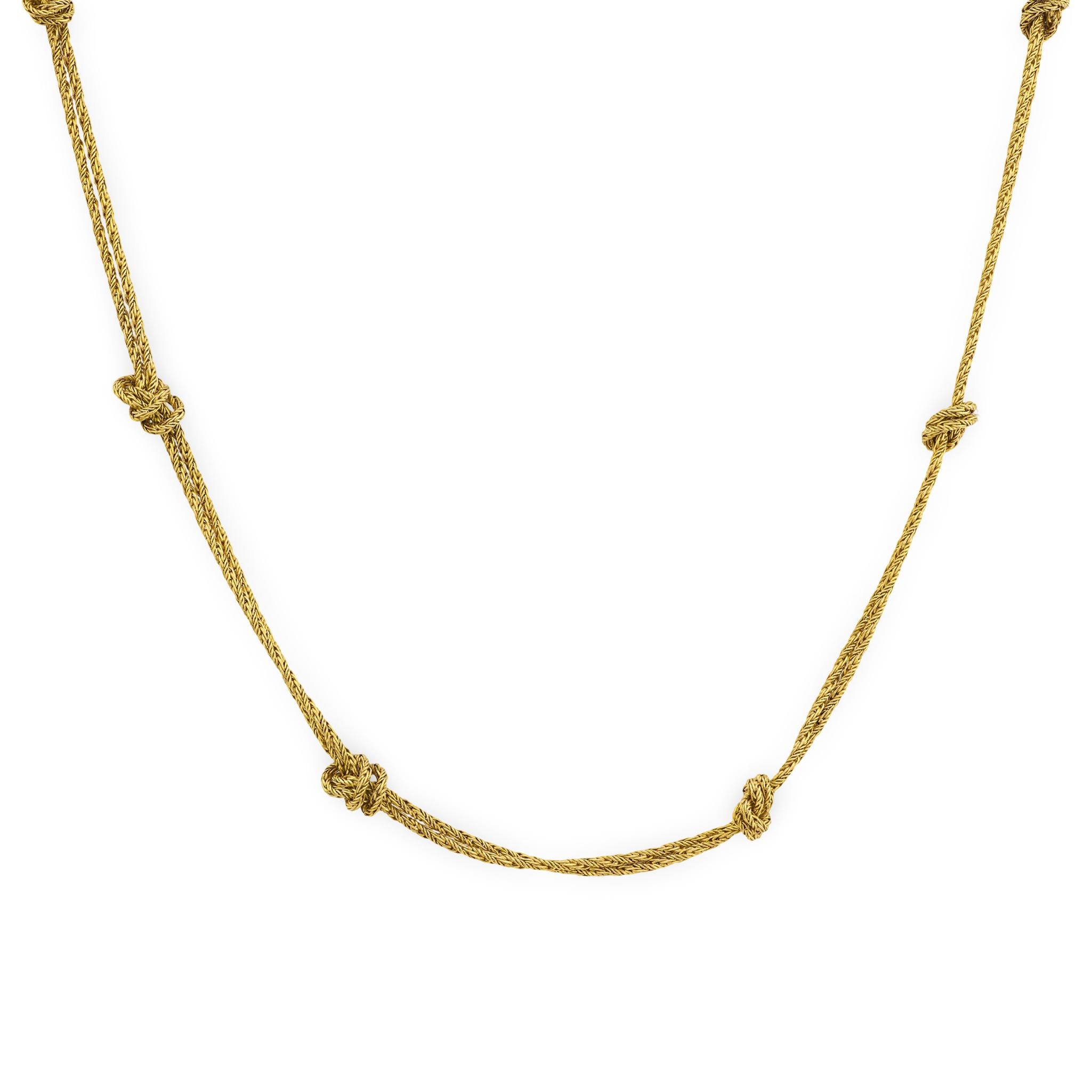 TIFFANY & CO. German Estate 18k Knot Necklace