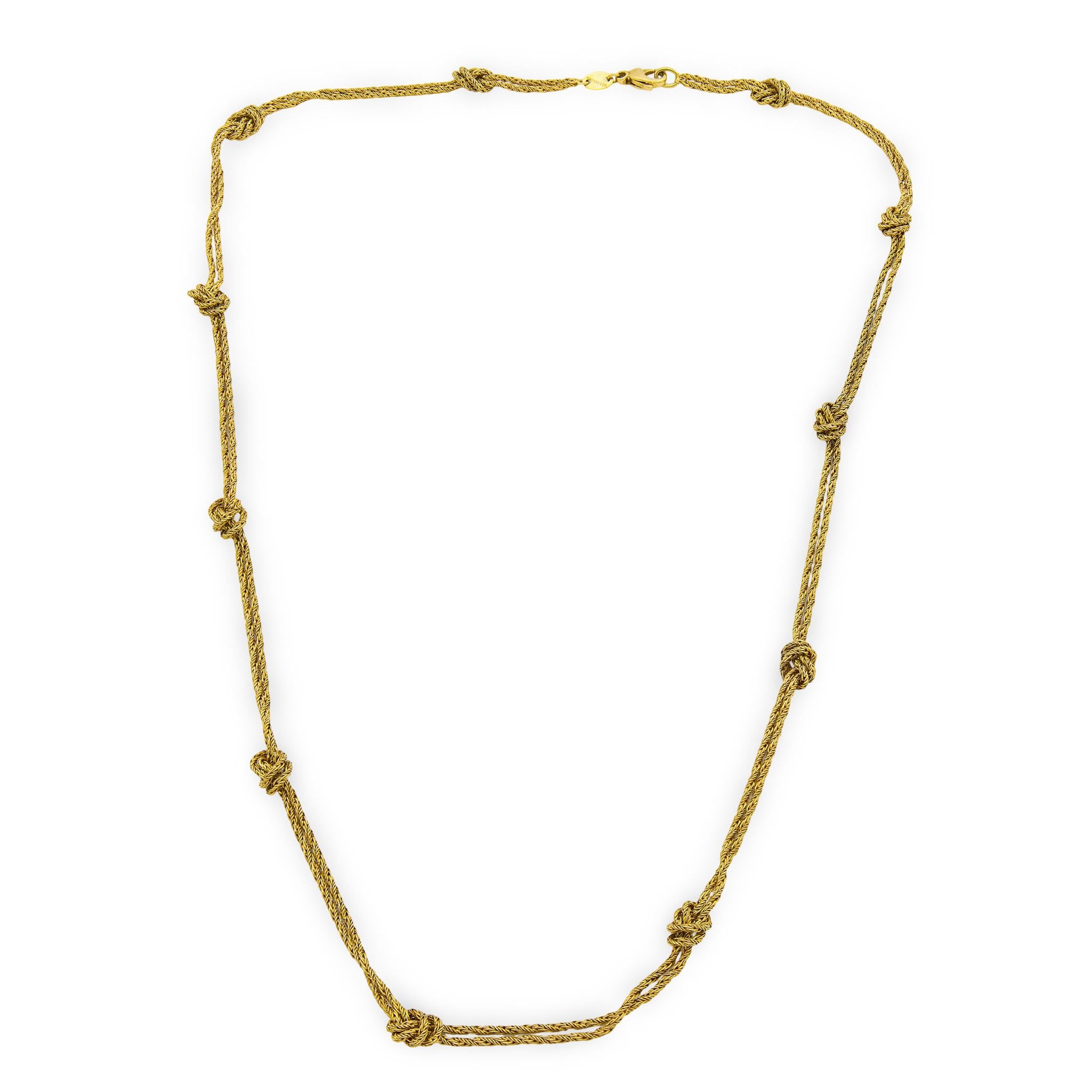 TIFFANY & CO. German Estate 18k Knot Necklace