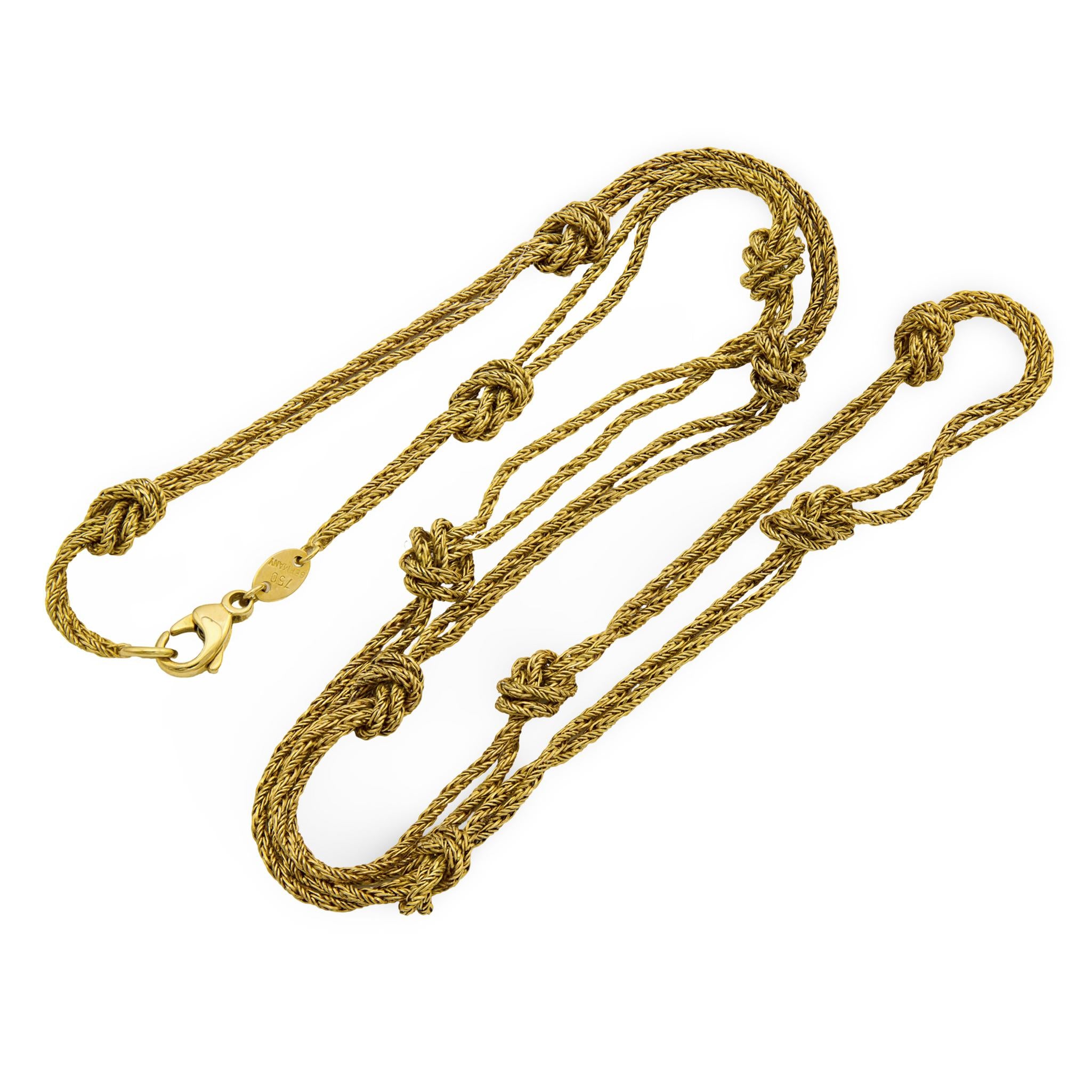 TIFFANY & CO. German Estate 18k Knot Necklace