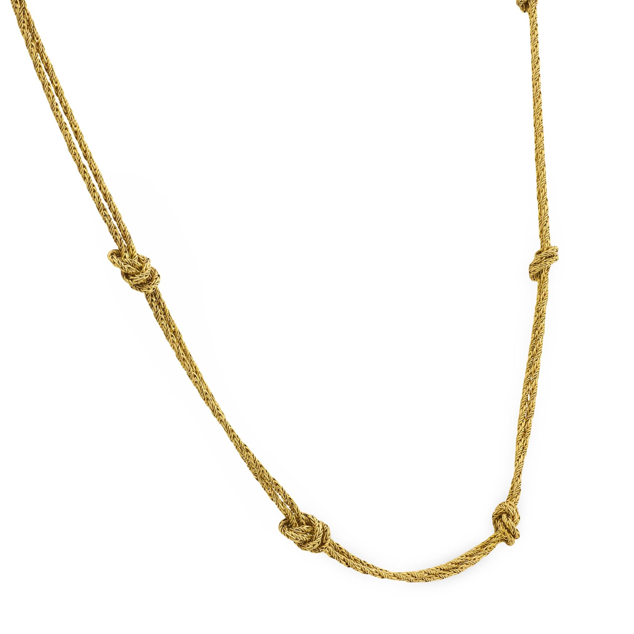 TIFFANY & CO. German Estate 18k Knot Necklace