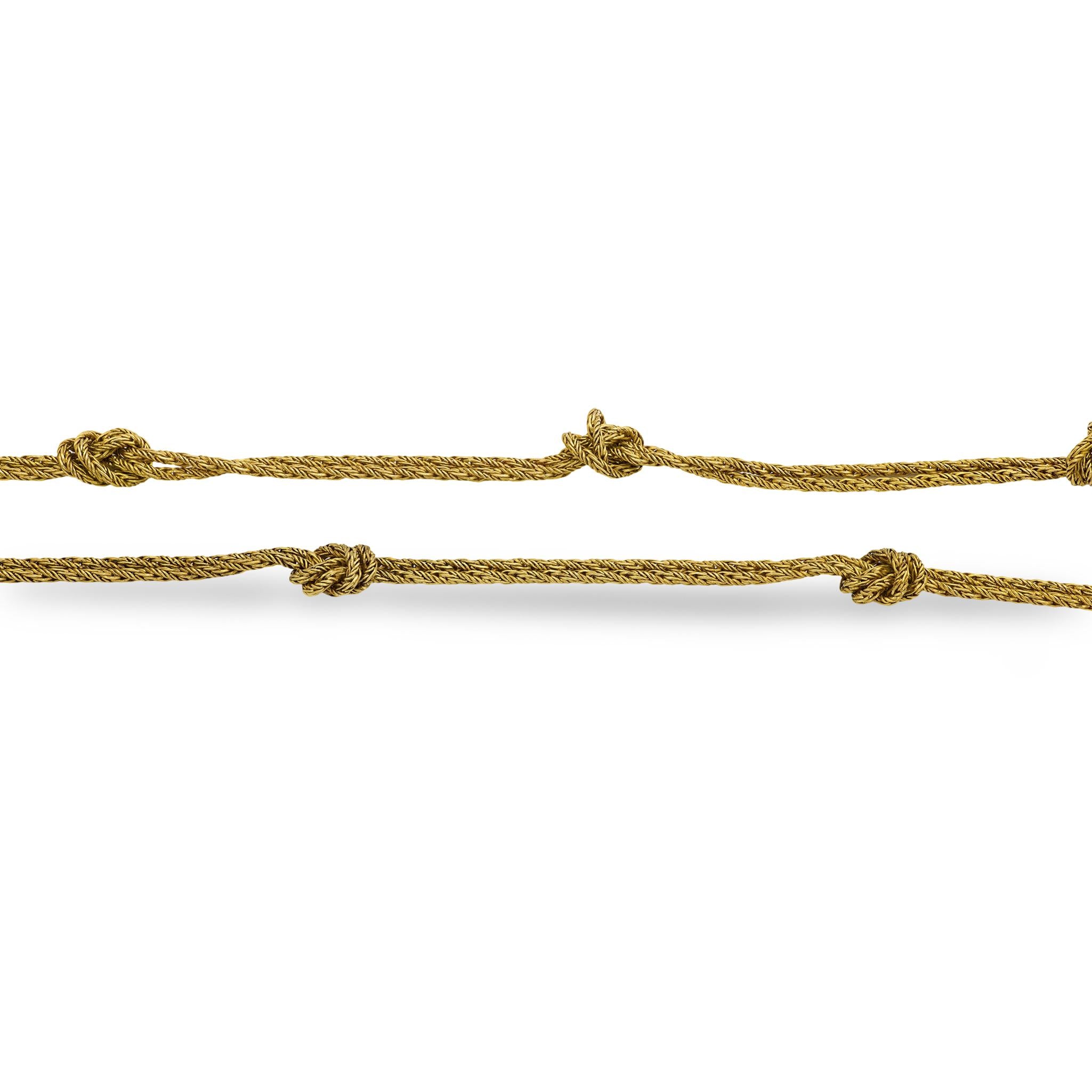 TIFFANY & CO. German Estate 18k Knot Necklace