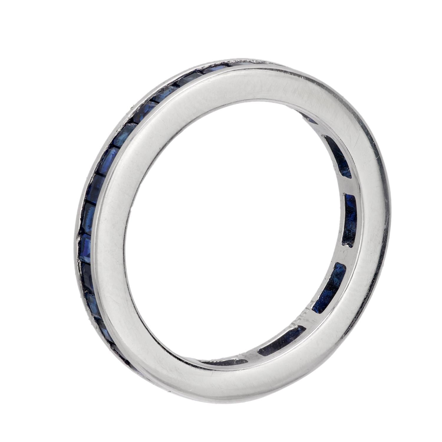 Estate Platinum Sapphire Eternity Band