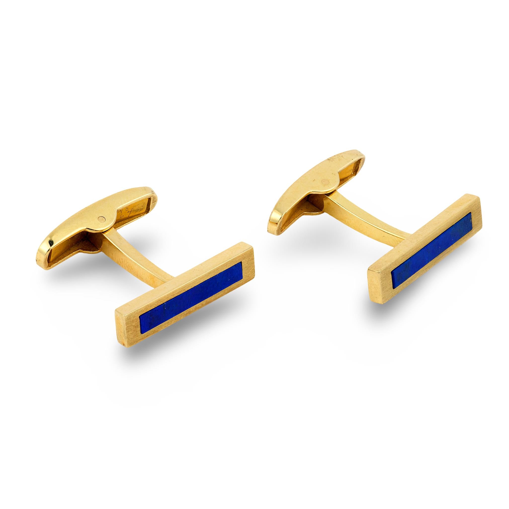 Vintage 14k Lapis Cufflinks