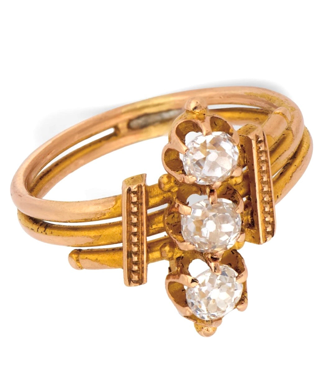 Victorian 18k Diamond Navette Ring