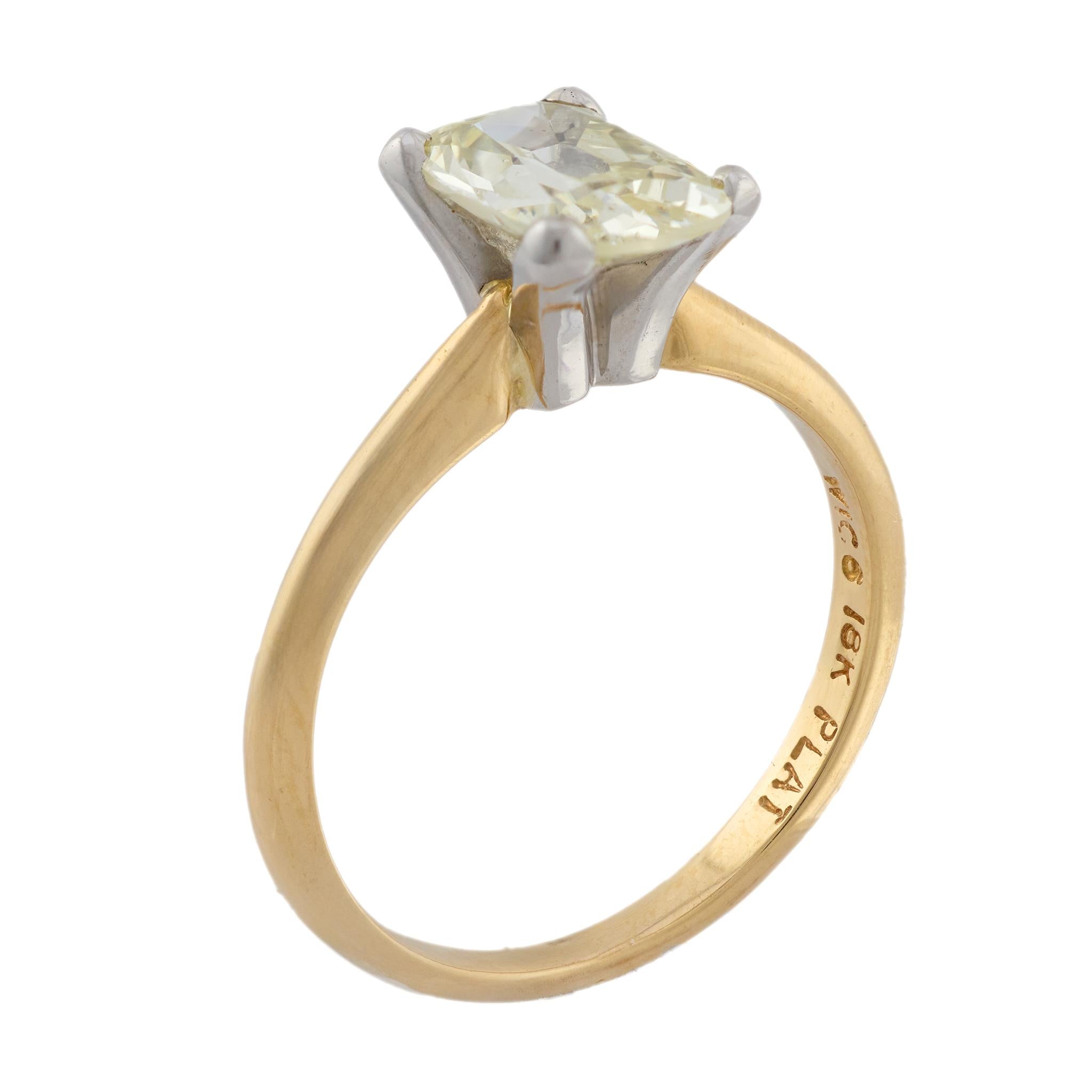 Estate 18k/Platinum Diamond Engagement Ring 1.50ct