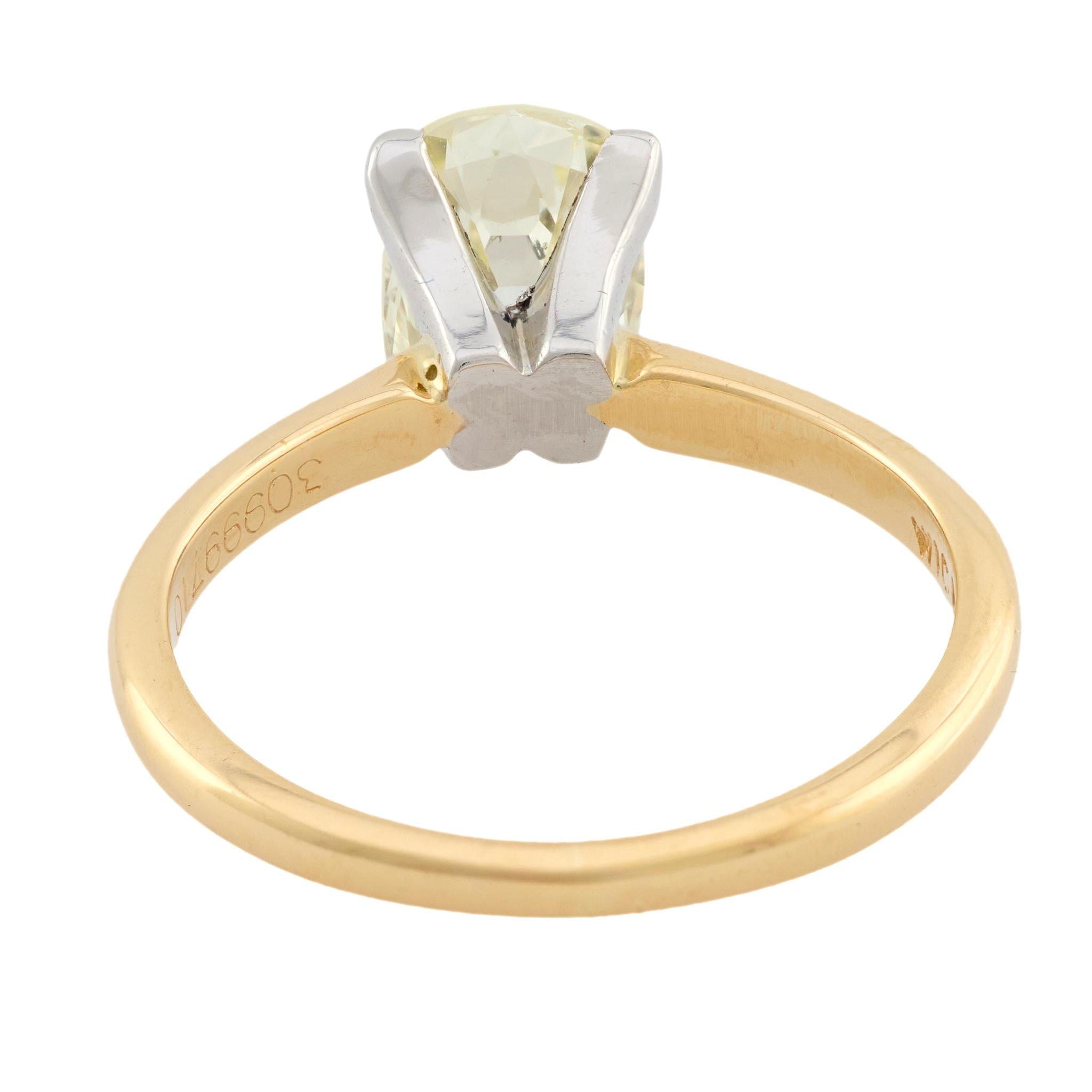 Estate 18k/Platinum Diamond Engagement Ring 1.50ct