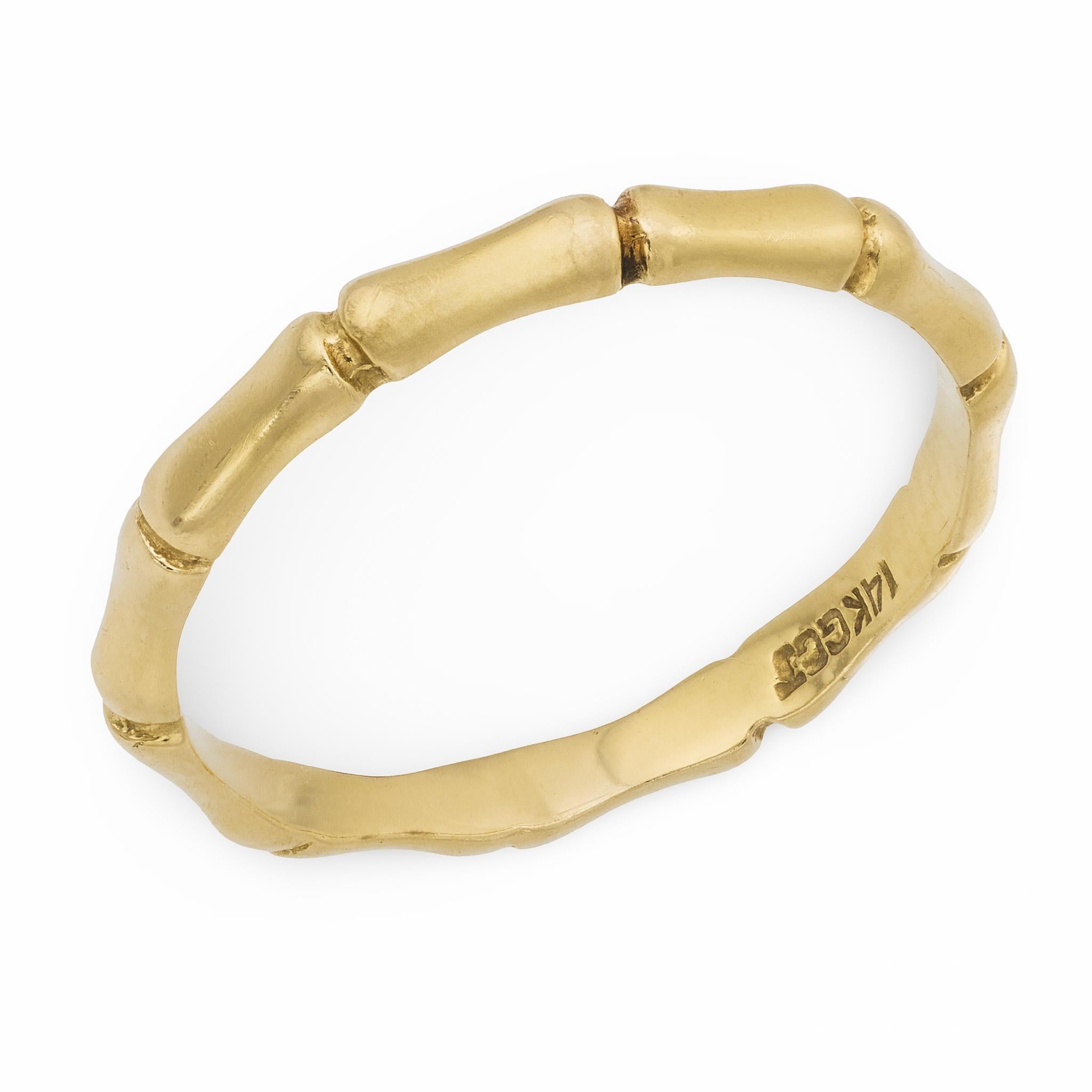 Estate 14k Bamboo Band