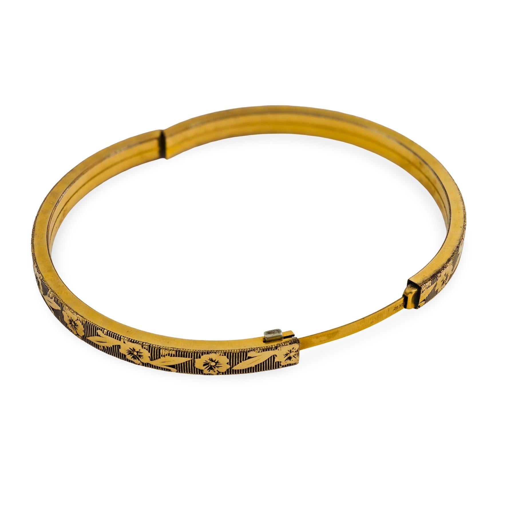 Retro 12k Gold-Filled Bangle