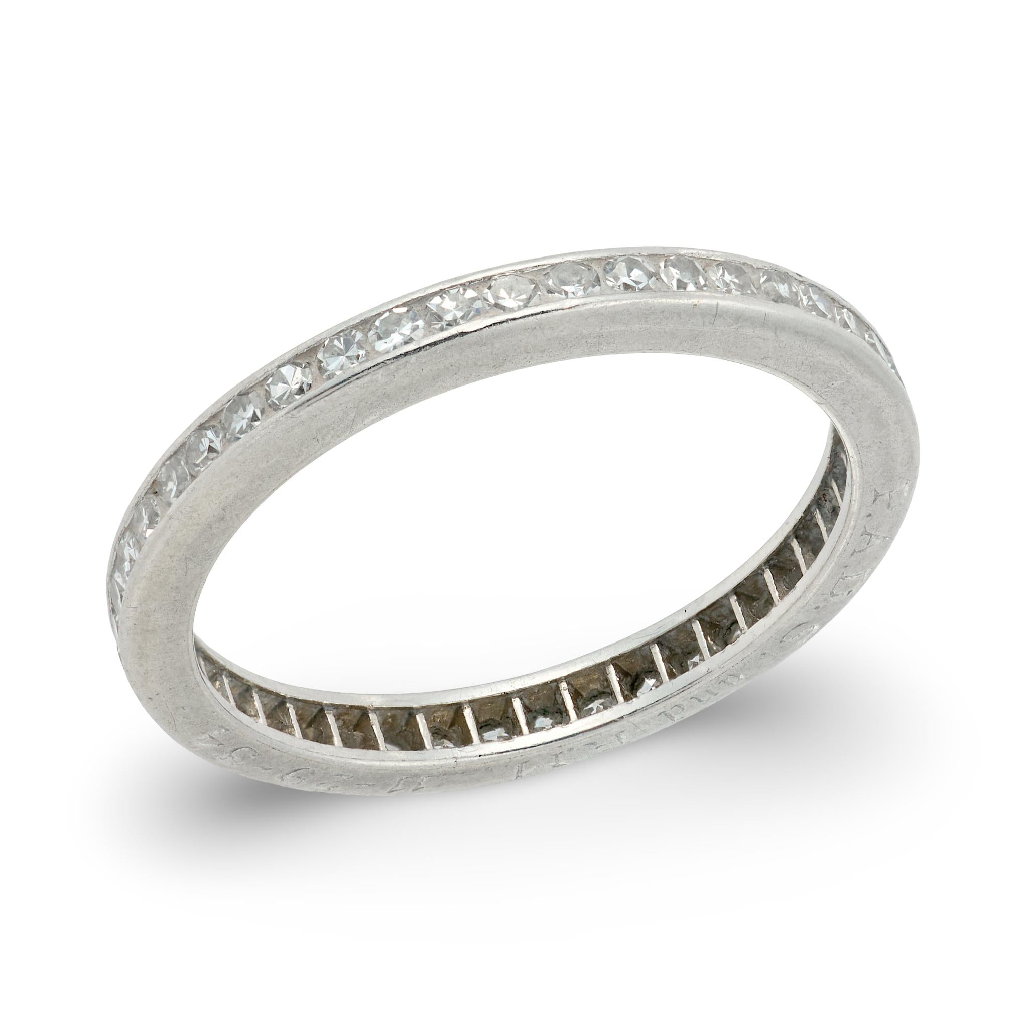 Art Deco Platinum Diamond Eternity Band