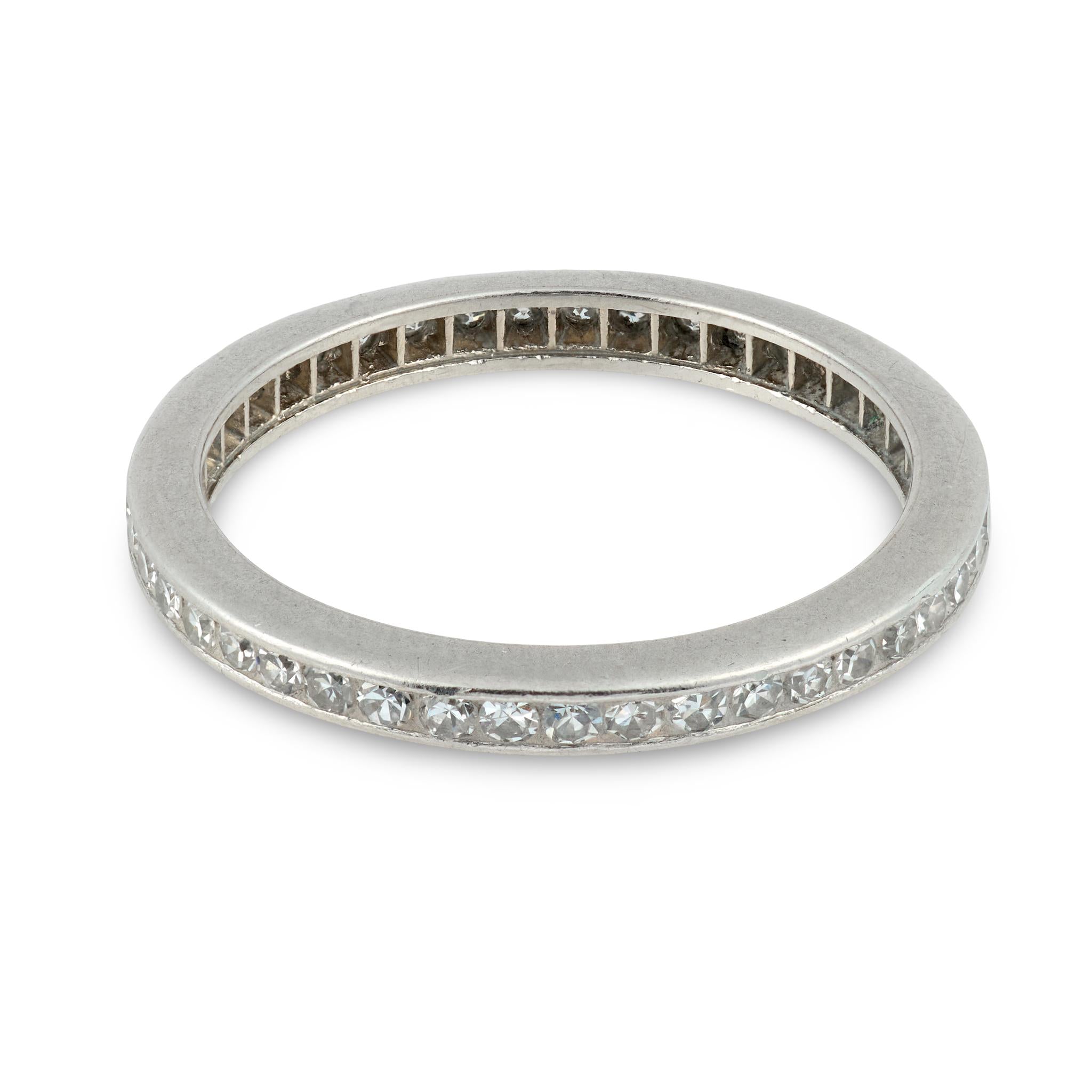 Art Deco Platinum Diamond Eternity Band