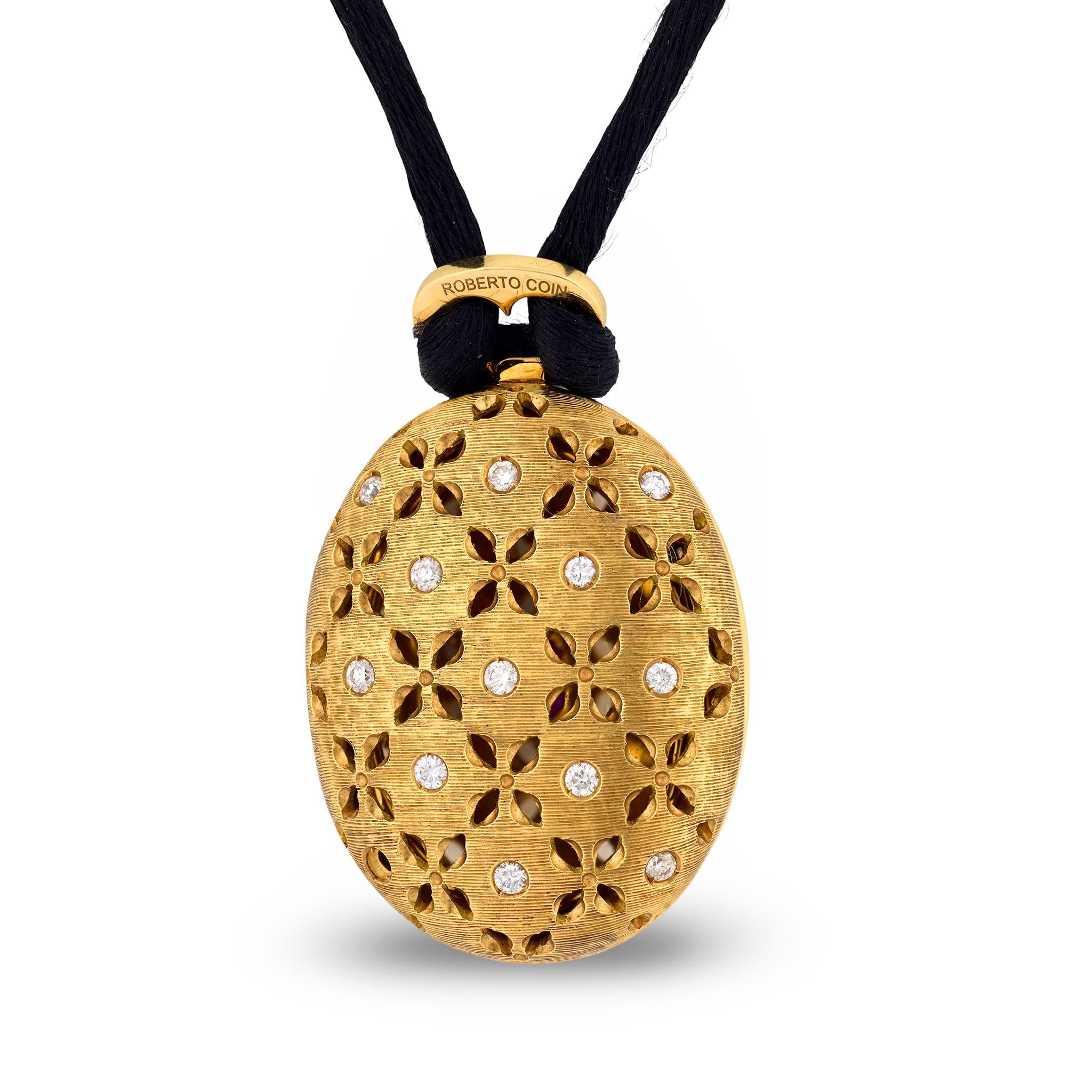 ROBERTO COIN 18k Ruby & Diamond Locket Pendant Necklace