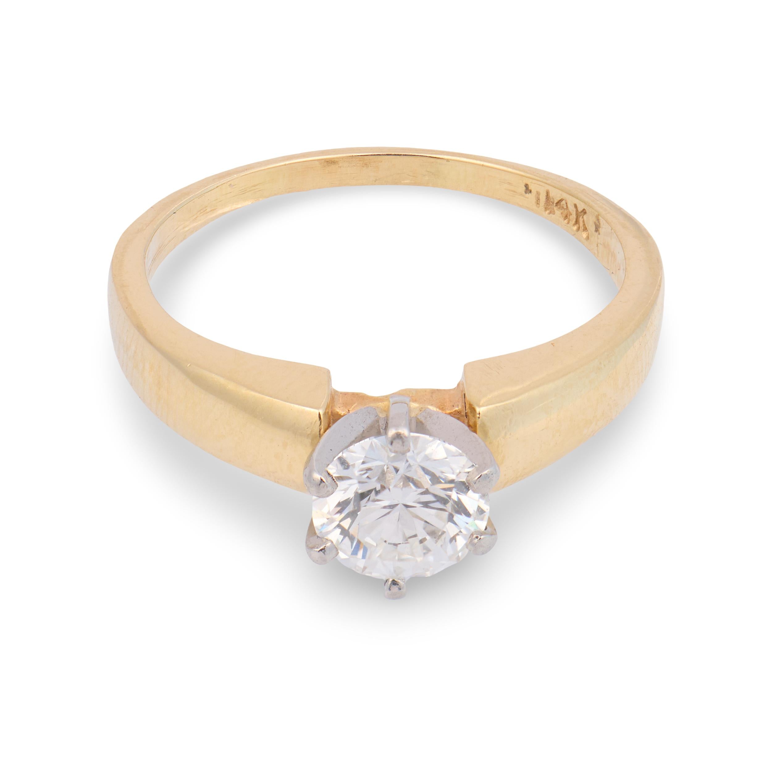 DERCO 14k Victorian Diamond Engagement Ring .80ct