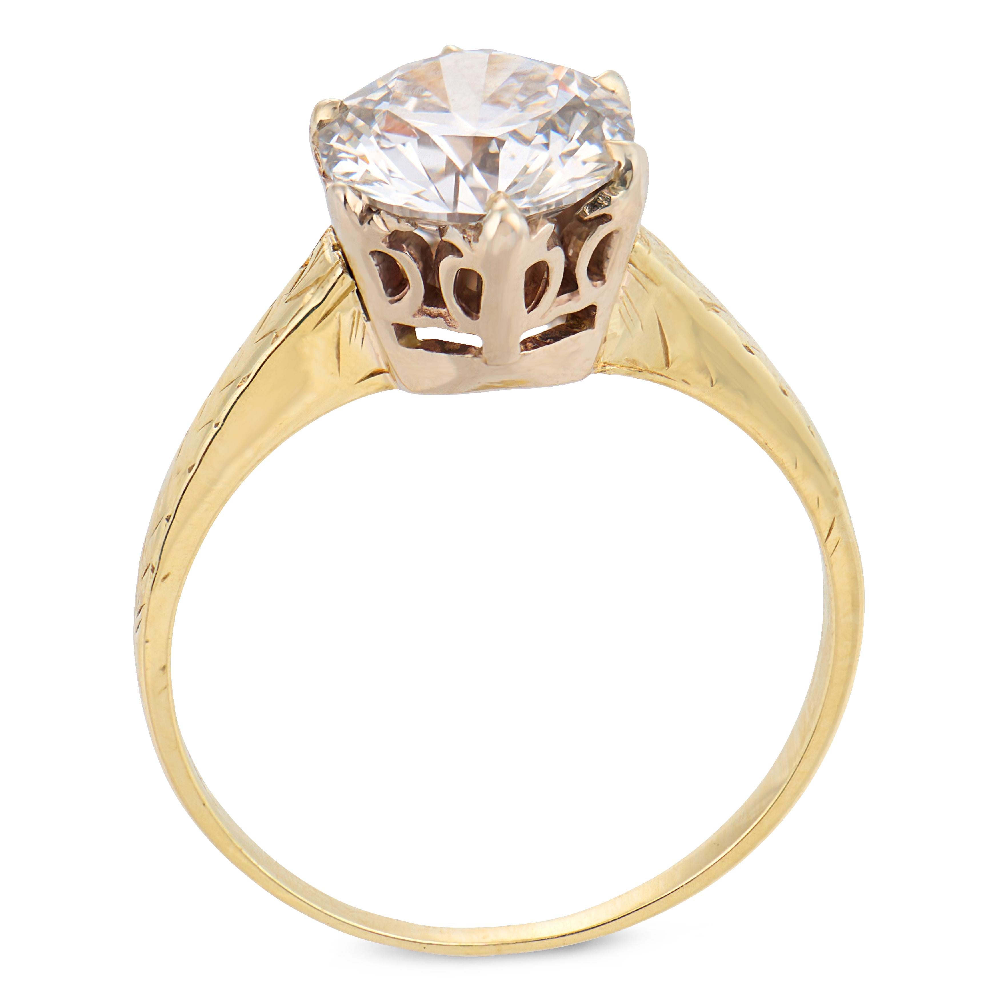 Edwardian 14k Diamond Engagement Ring 1.61ct