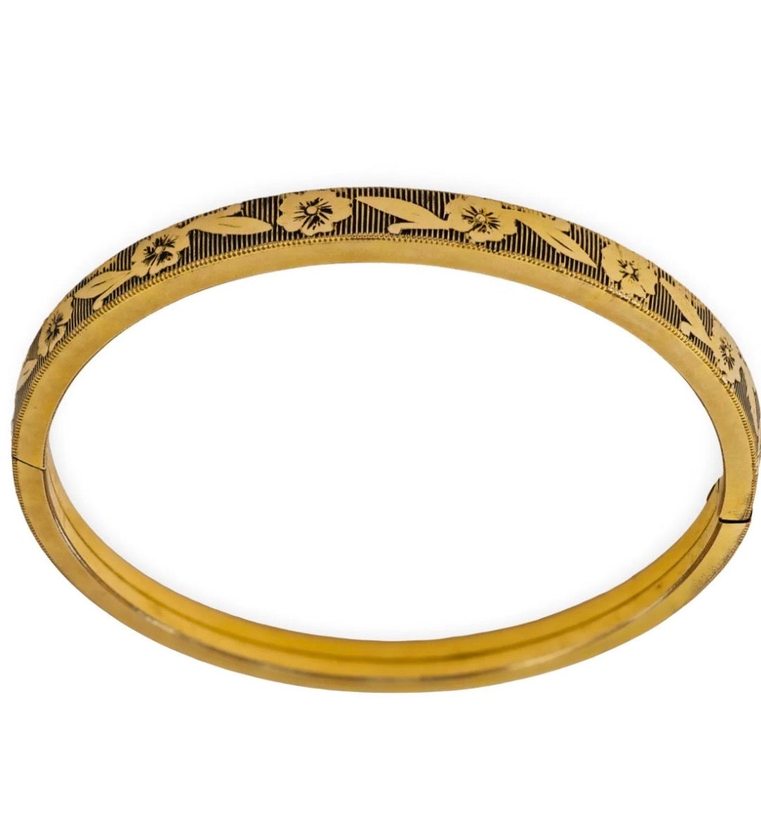 Retro 12k Gold-Filled Bangle