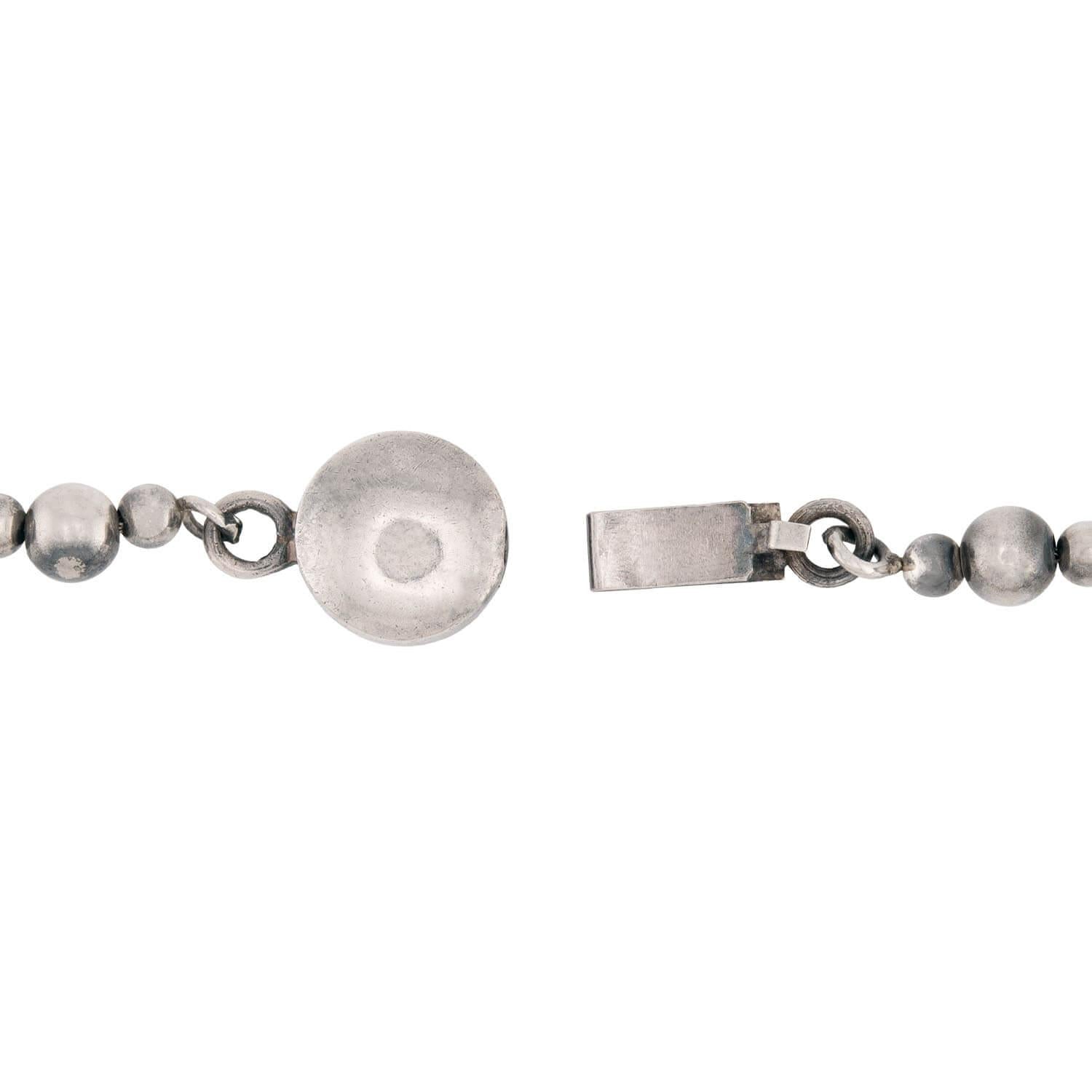 SPRATLING Vintage Mexican Sterling Silver Bead Necklace