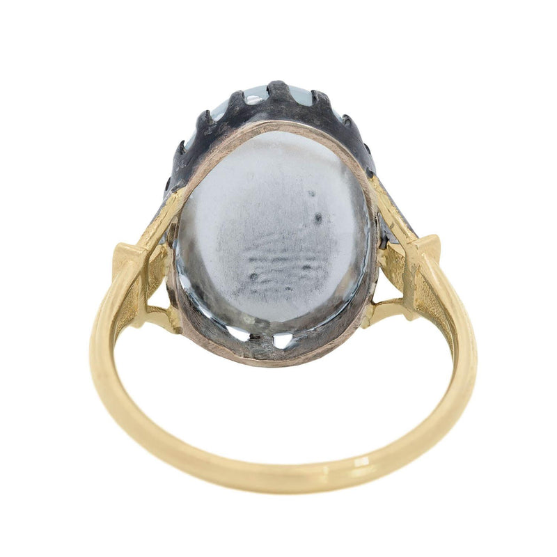 Victorian 14k/Sterling Silver Moonstone Ring