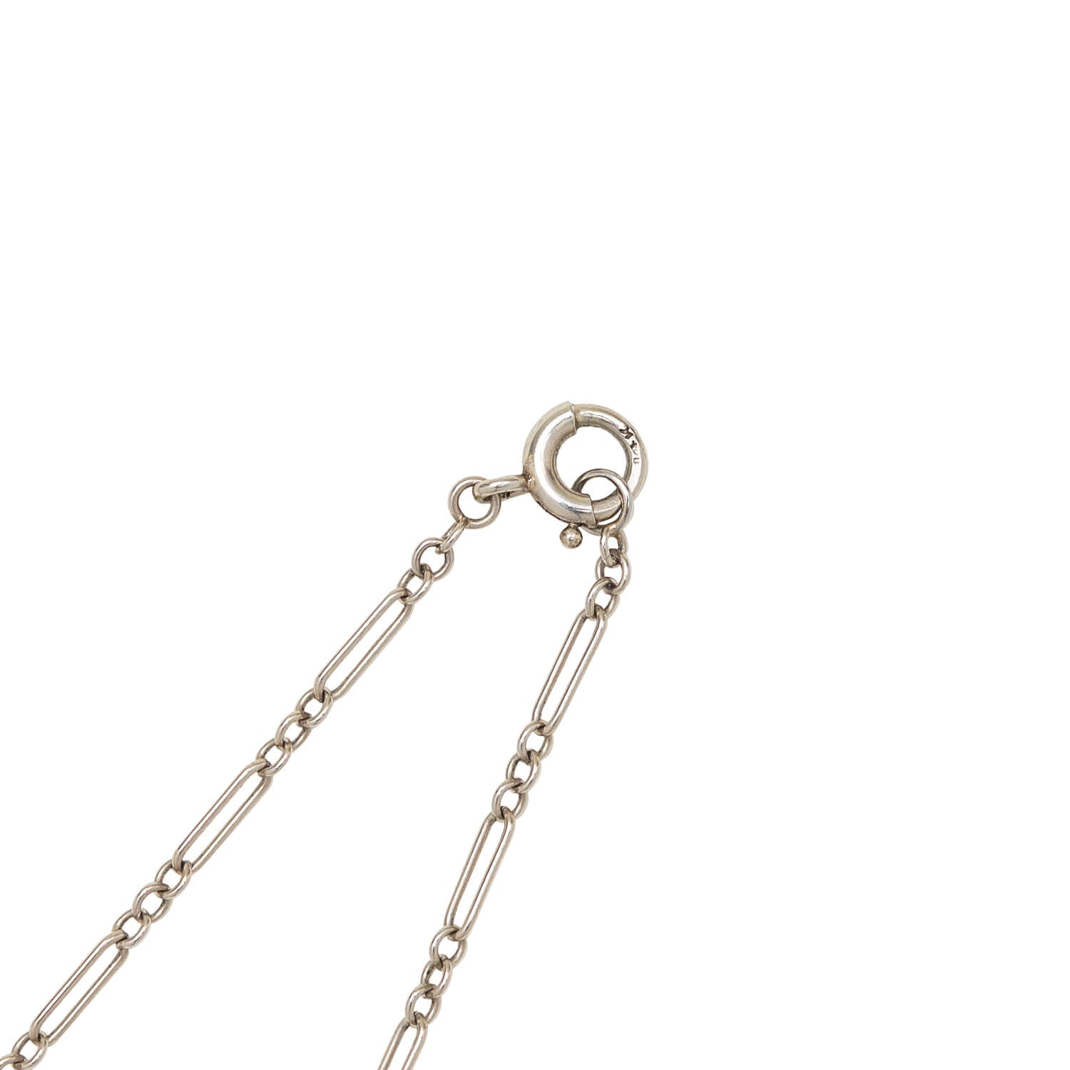 Art Deco 14kt White Gold Lorgnette Chain
