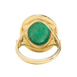 Retro 18K Emerald 8ctw Gold Ring
