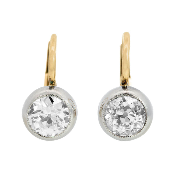 Edwardian 14k Diamond Drop Earrings 1.60ctw