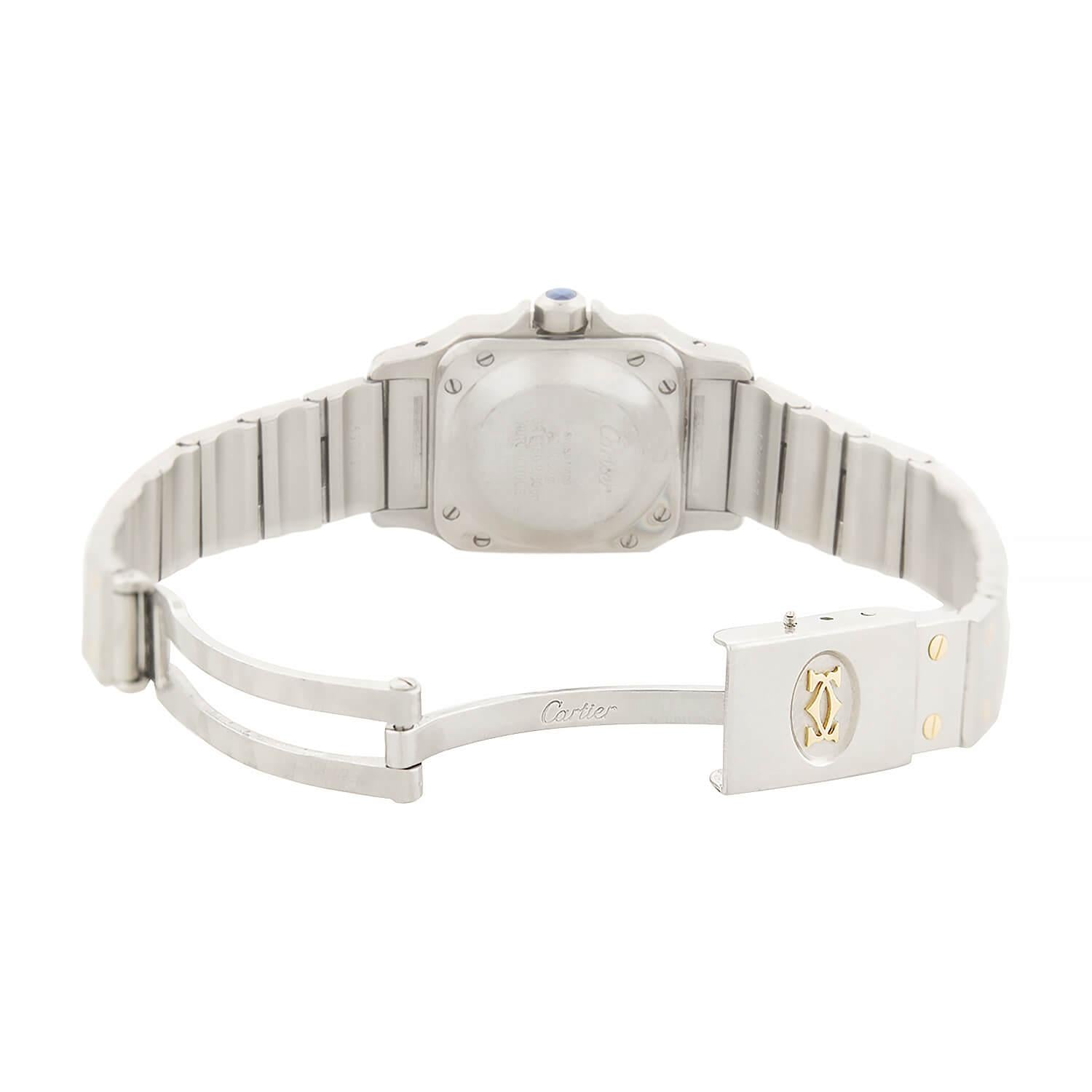 CARTIER  Estate 18k/Stainless Steel Santos Two-Tone Ladies Watch