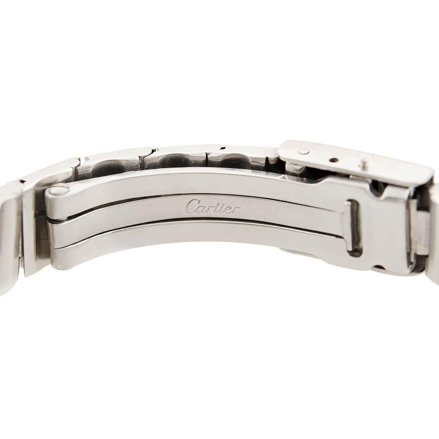 CARTIER  Estate 18k/Stainless Steel Santos Two-Tone Ladies Watch