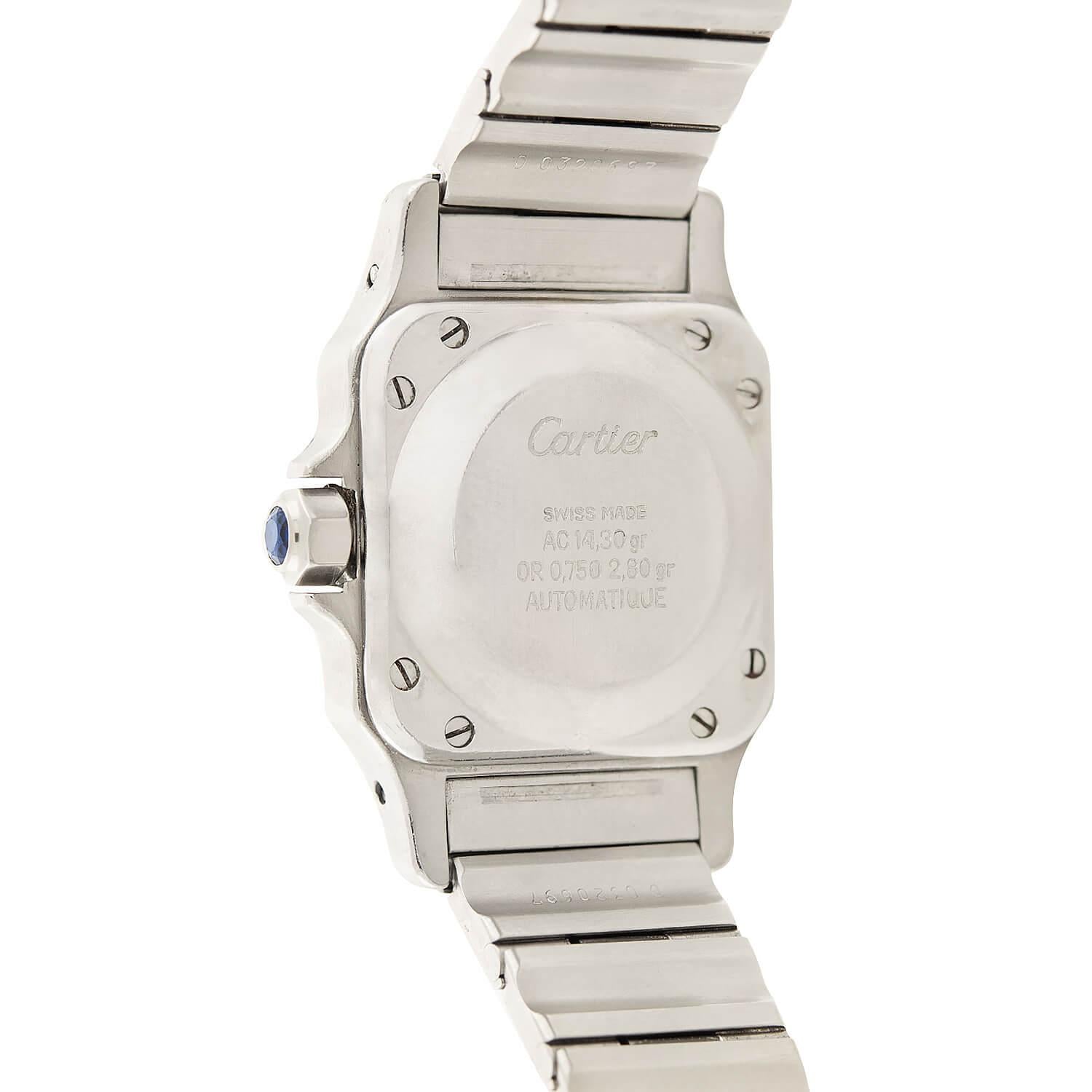 CARTIER  Estate 18k/Stainless Steel Santos Two-Tone Ladies Watch