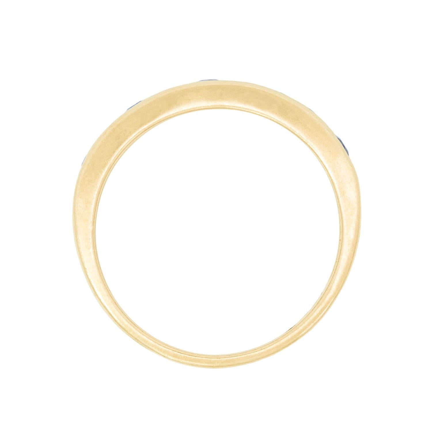 Estate 14k Sapphire and Diamond Band