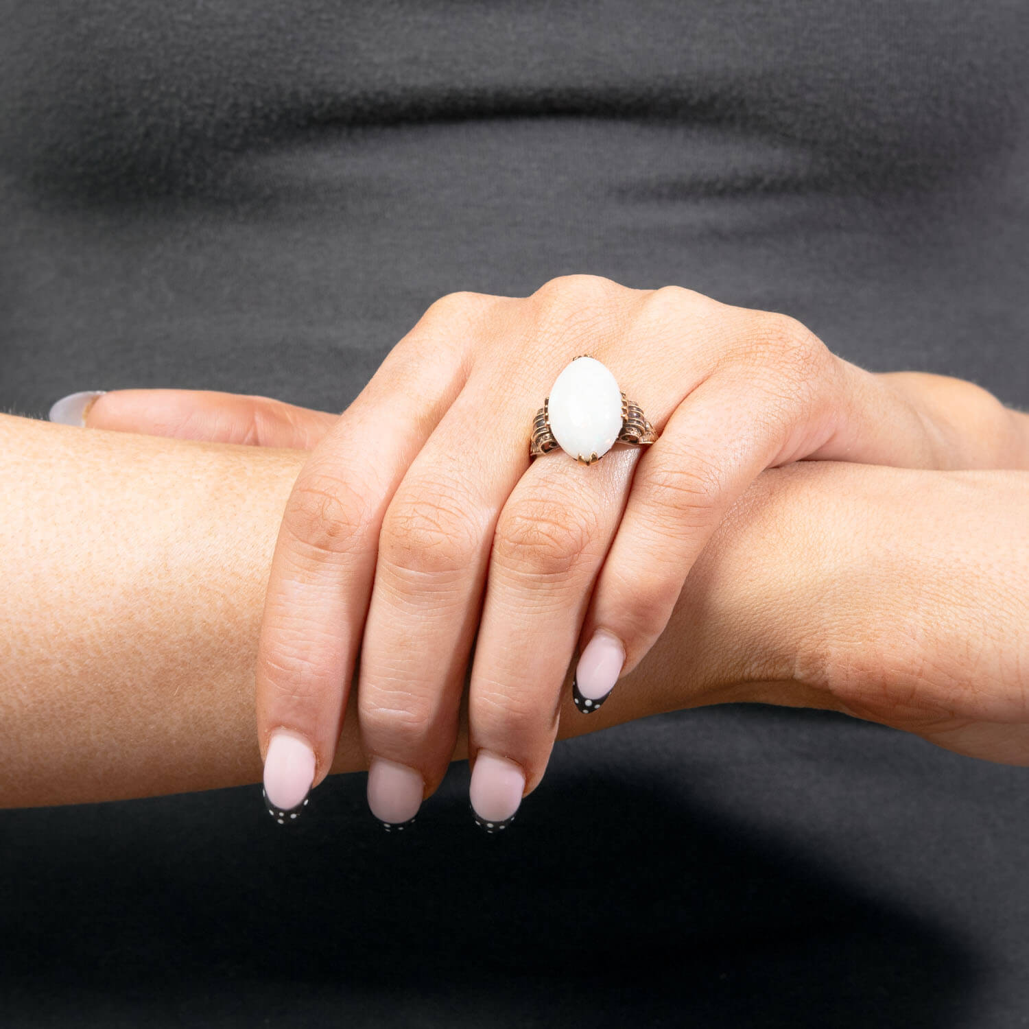 Art Nouveau 18k 10ctw+ Opal Ring