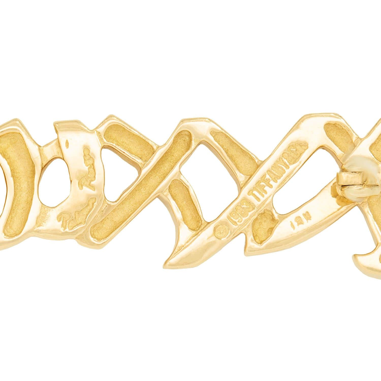 PALOMA PICASSO for TIFFANY & Co. Vintage 18k "XXXOOO" Pin