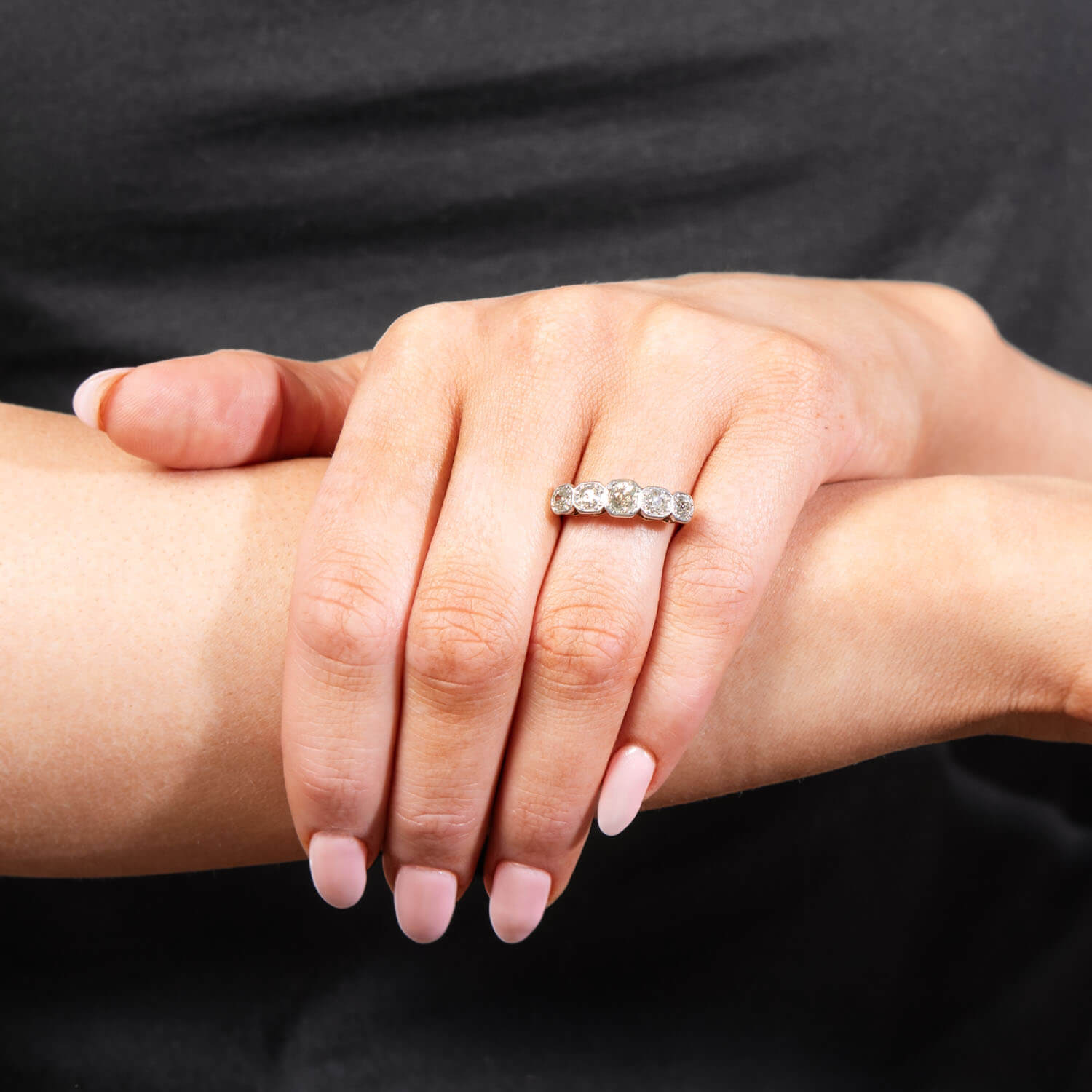 Edwardian 18k & Platinum 5 Stone Engagement Ring (On Hold)