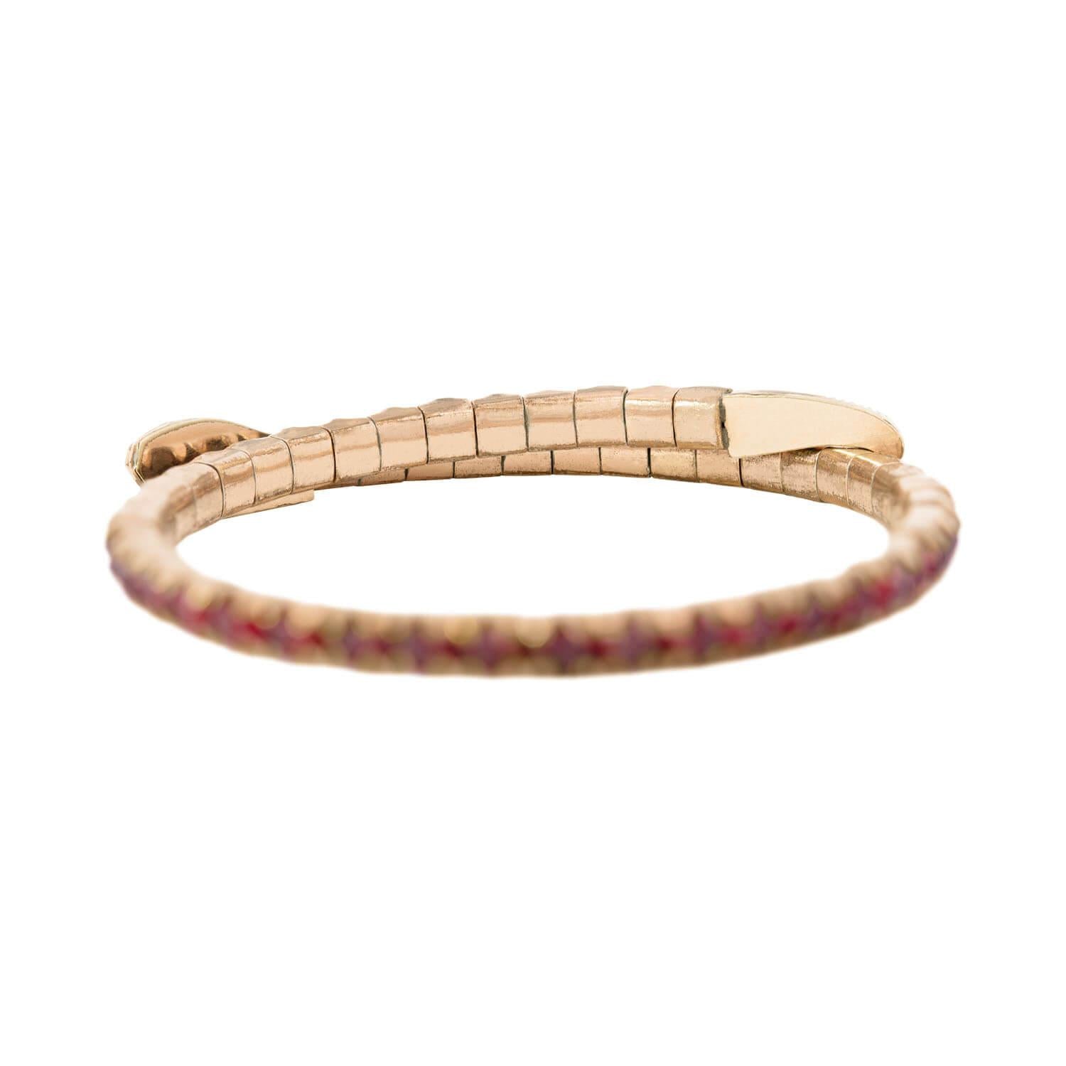 Victorian Gold Filled Garnet, Pearl, and Snake Bracelet Set