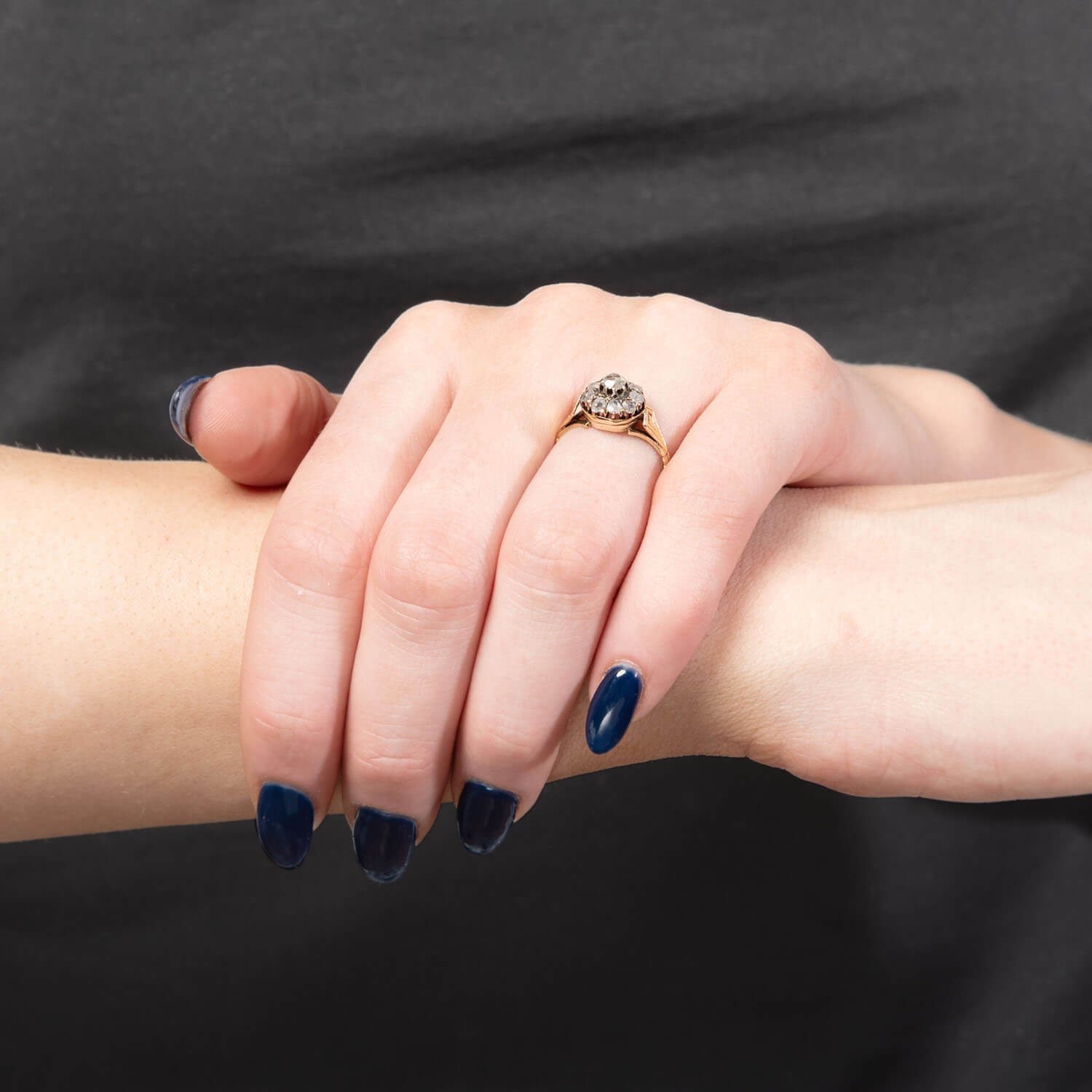Victorian 18k Diamond Halo Ring
