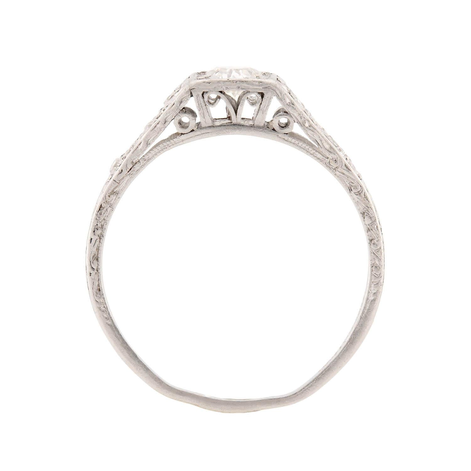 TIFFANY & CO Art Deco Platinum Diamond Ring