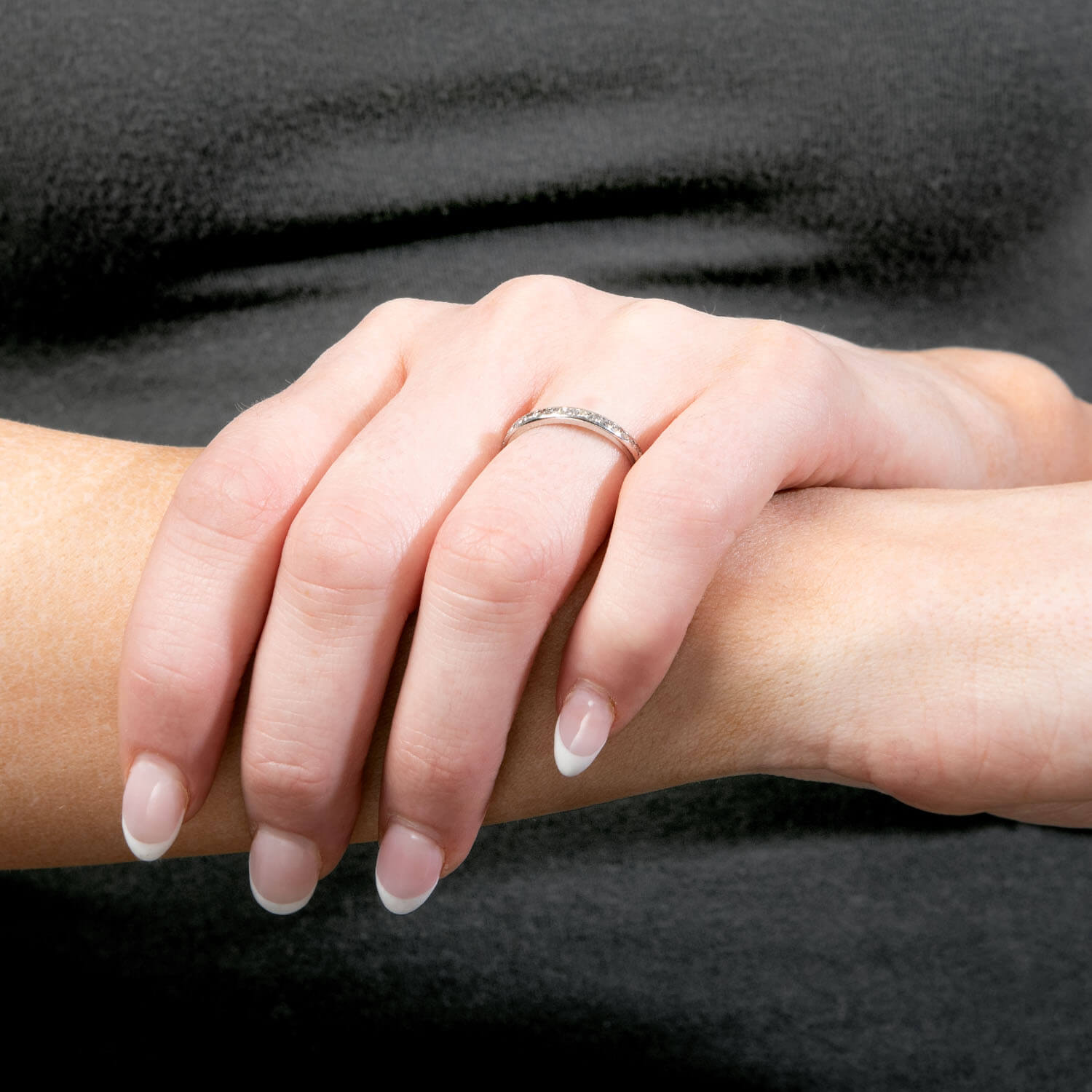 Art Deco Platinum Diamond Eternity Band