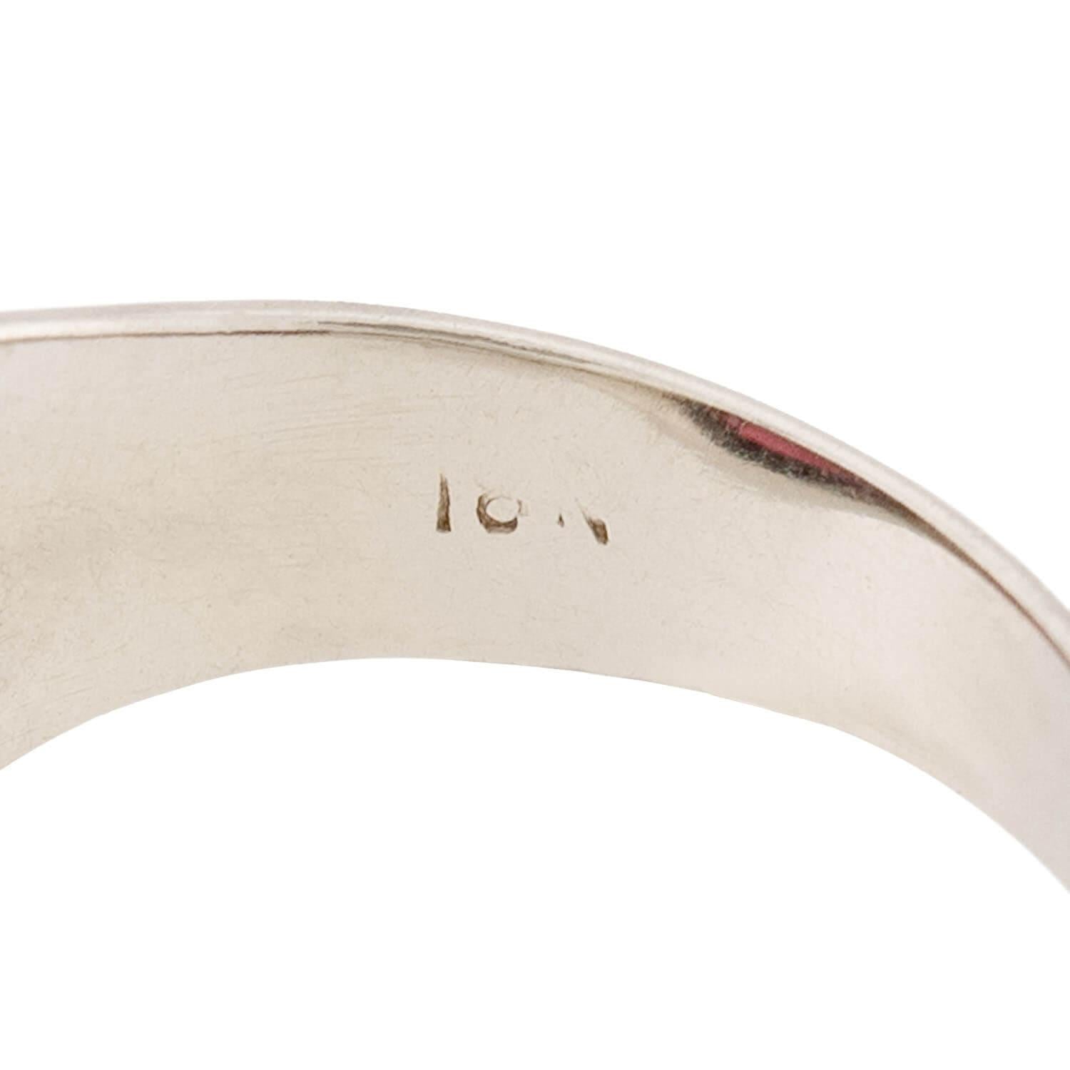 Edwardian 18k Garnet & Diamond Ring