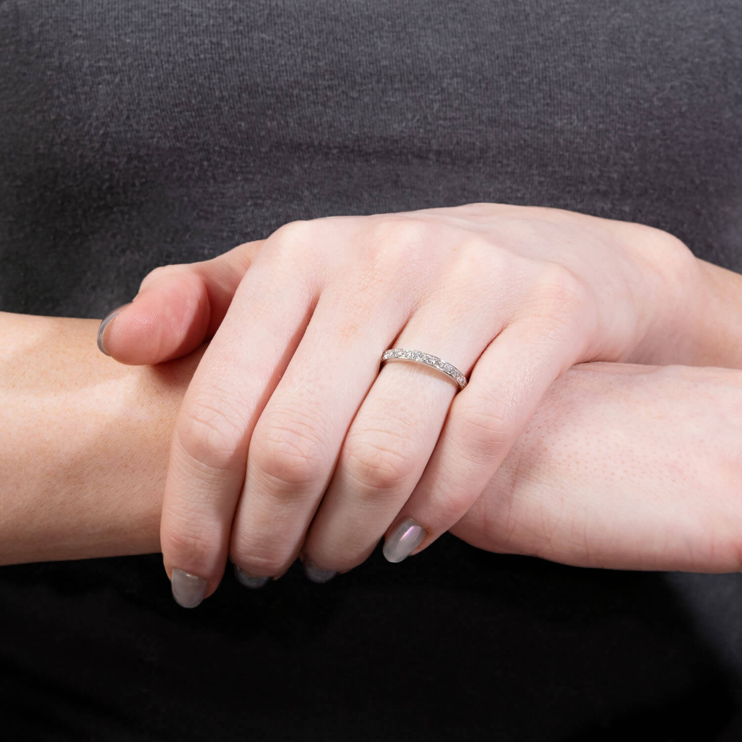 Edwardian Platinum Diamond Eternity Band