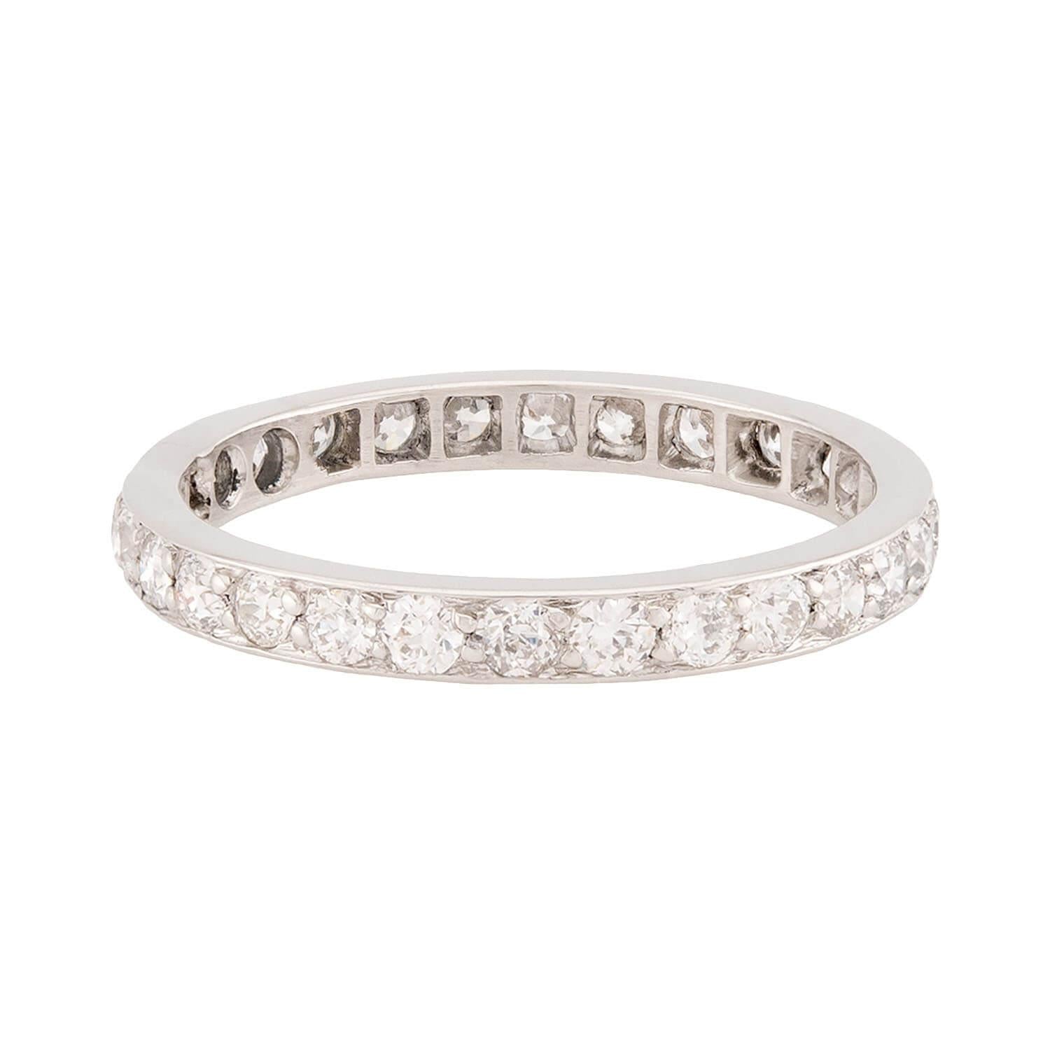 Edwardian Platinum Diamond Eternity Band