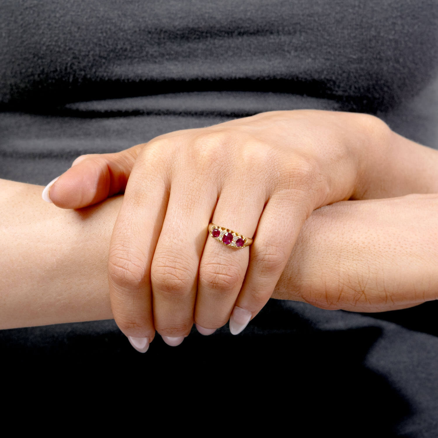 Late Victorian 18k Ruby & Diamond Ring